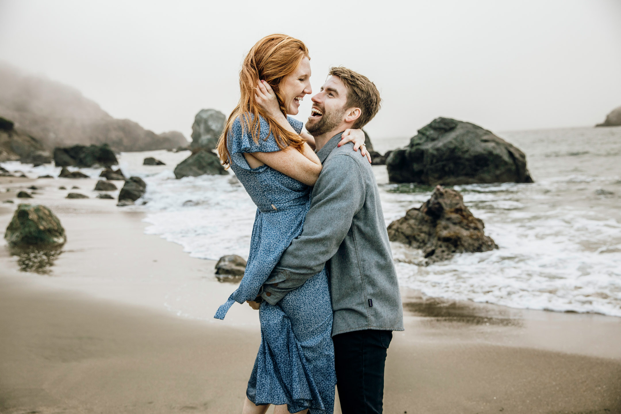 San Francisco Land's End engagement photos by Seattle wedding photographer James Thomas Long Photography