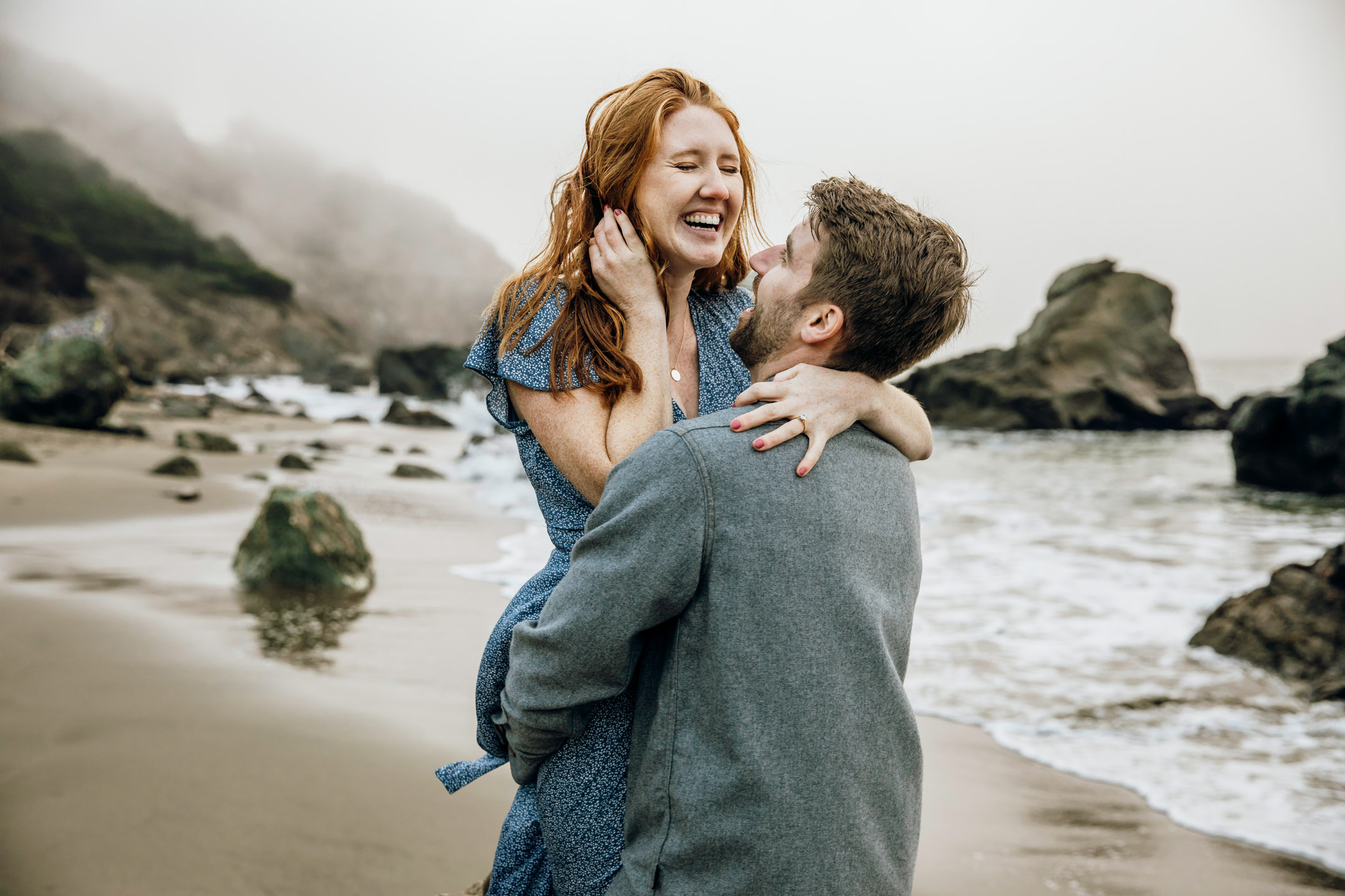 San Francisco Land's End engagement photos by Seattle wedding photographer James Thomas Long Photography