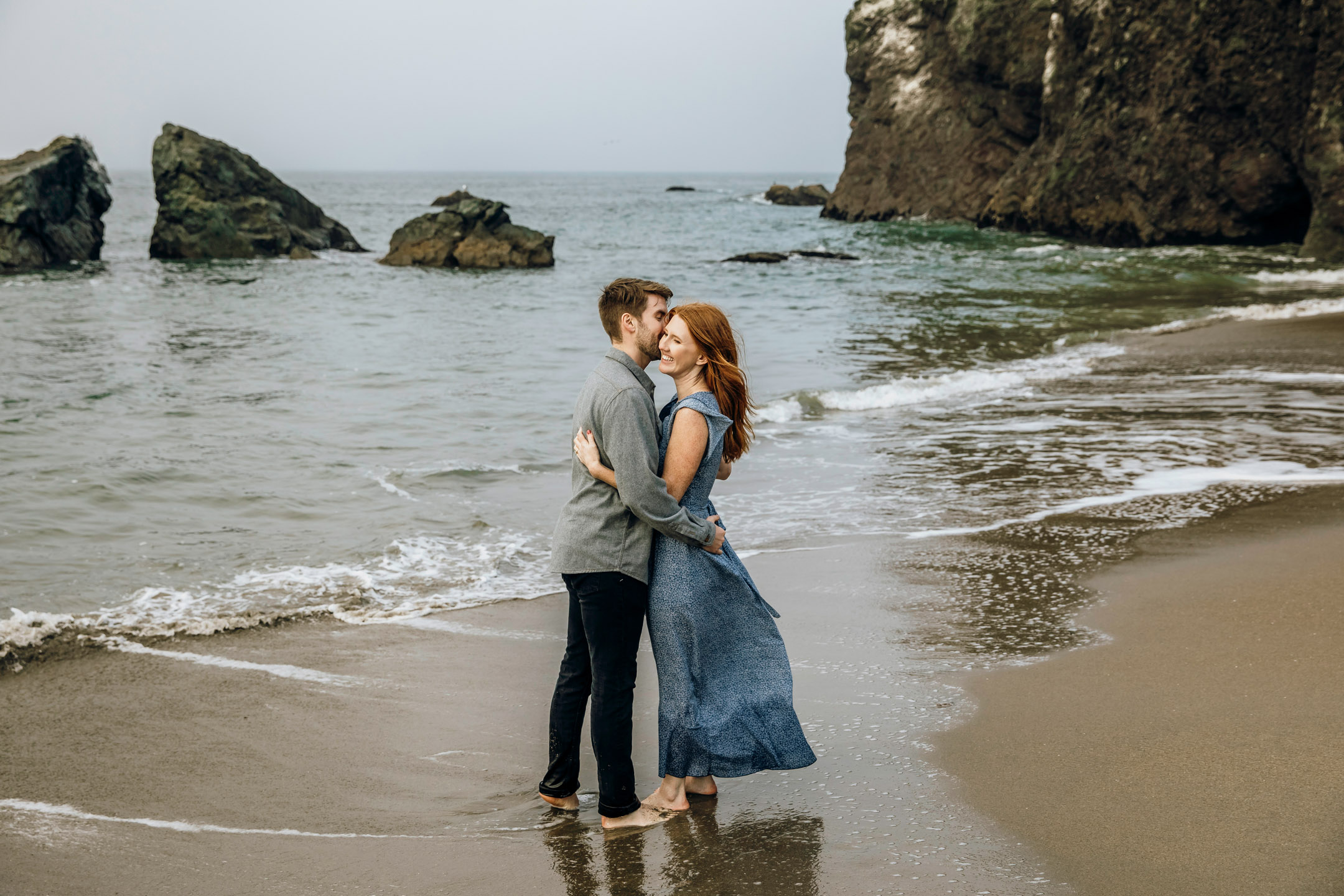 San Francisco Land's End engagement photos by Seattle wedding photographer James Thomas Long Photography