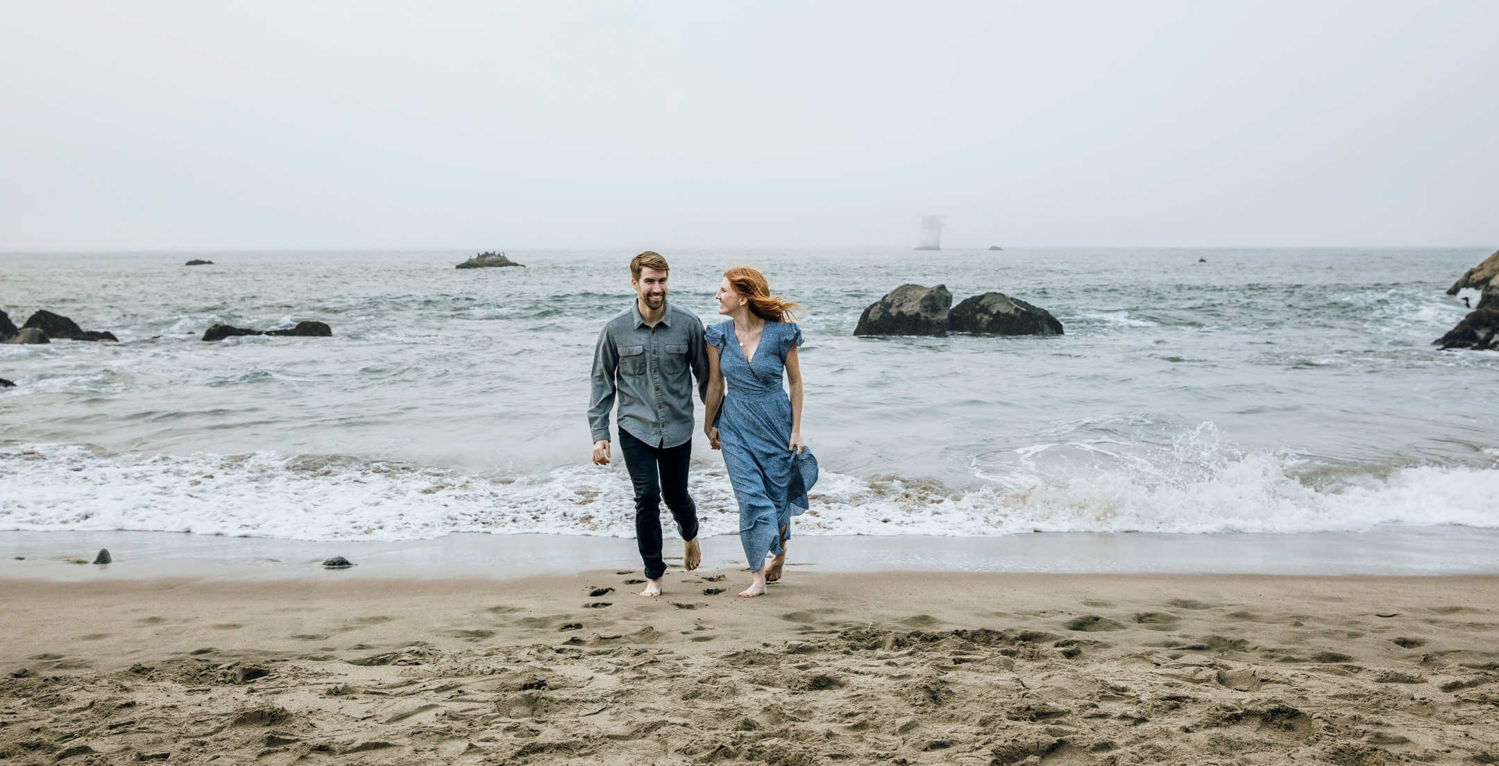 San Francisco Land's End engagement photos by Seattle wedding photographer James Thomas Long Photography