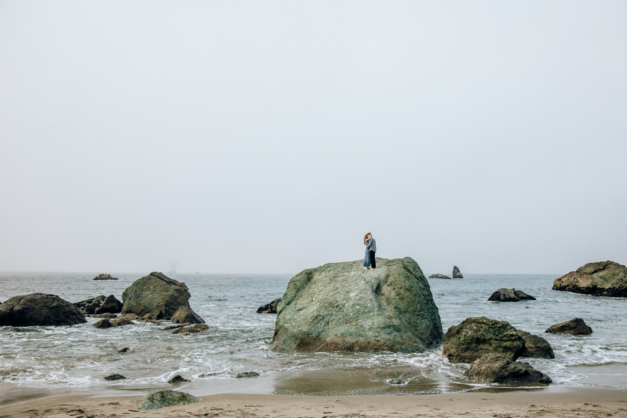 San Francisco Land's End engagement photos by Seattle wedding photographer James Thomas Long Photography