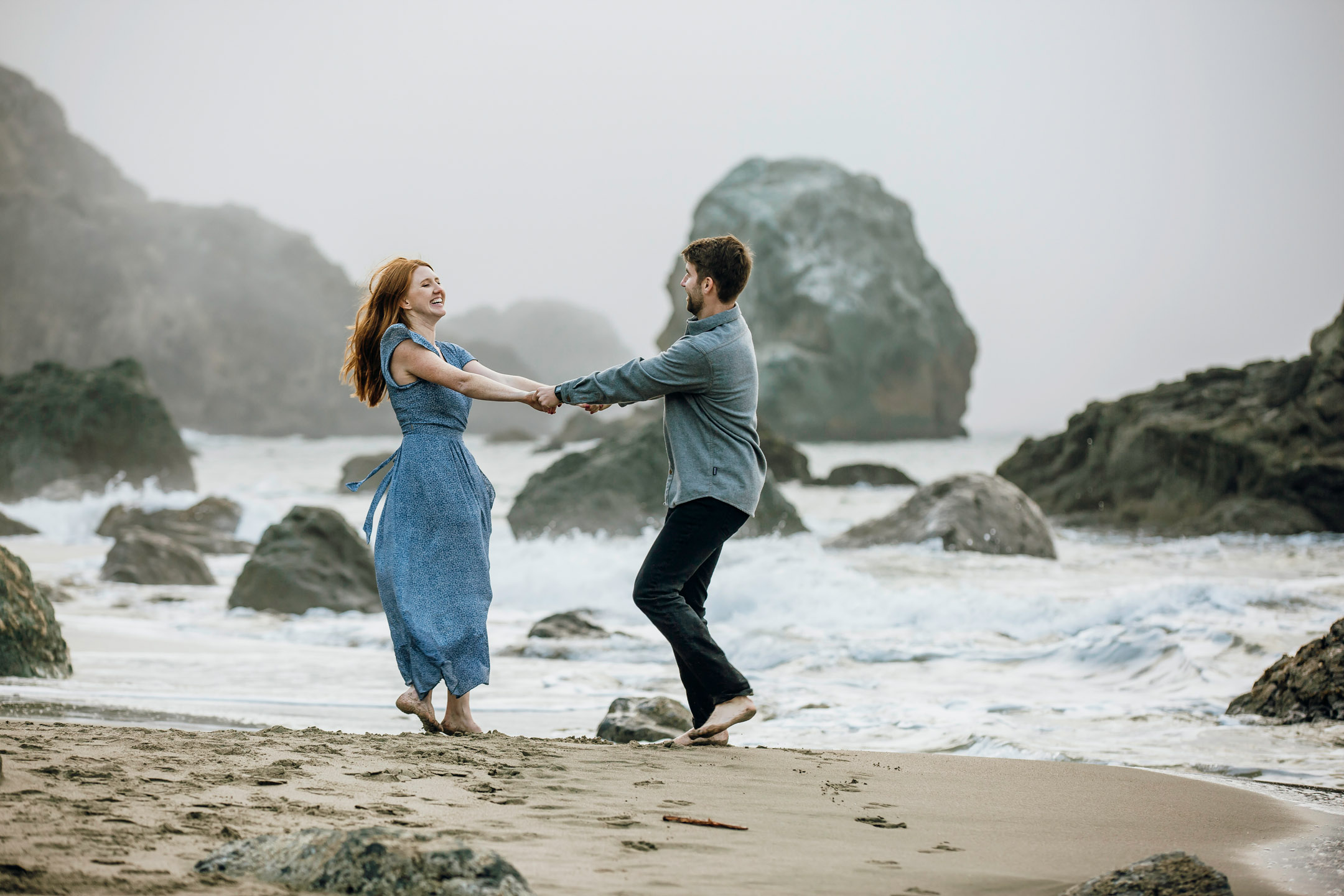 San Francisco Land's End engagement photos by Seattle wedding photographer James Thomas Long Photography