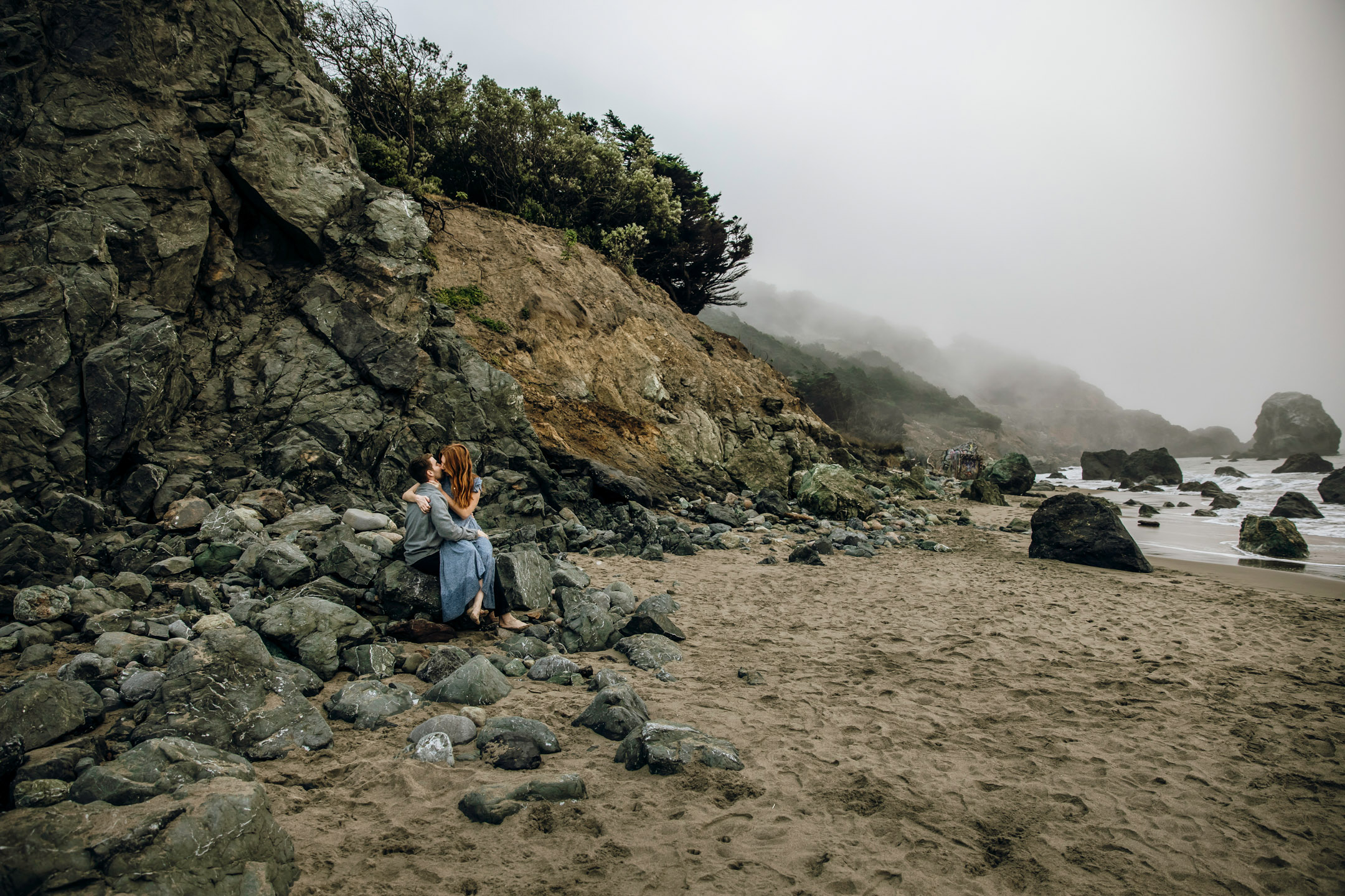 San Francisco Land's End engagement photos by Seattle wedding photographer James Thomas Long Photography