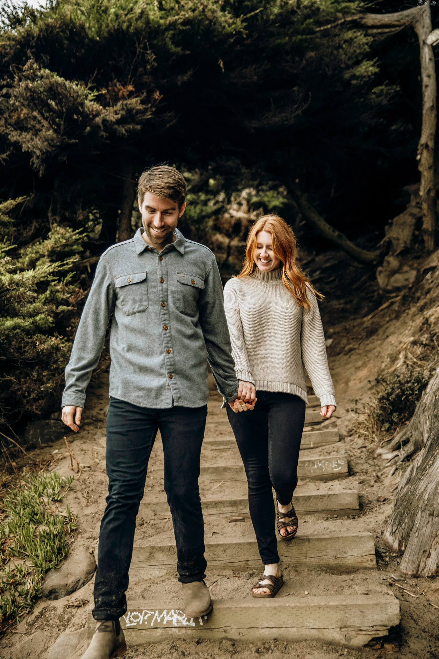 San Francisco Land's End engagement photos by Seattle wedding photographer James Thomas Long Photography