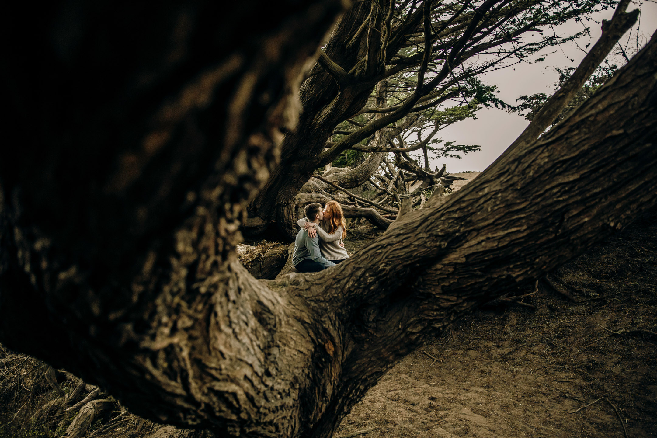 San Francisco Land's End engagement photos by Seattle wedding photographer James Thomas Long Photography