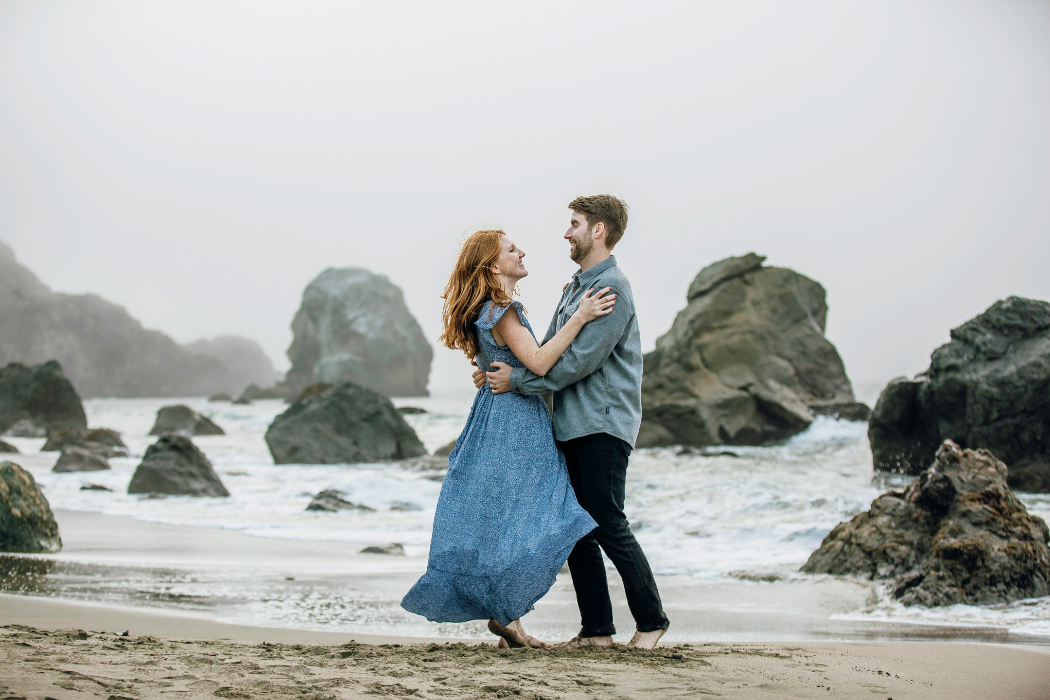 San Francisco Land's End engagement photos by Seattle wedding photographer James Thomas Long Photography