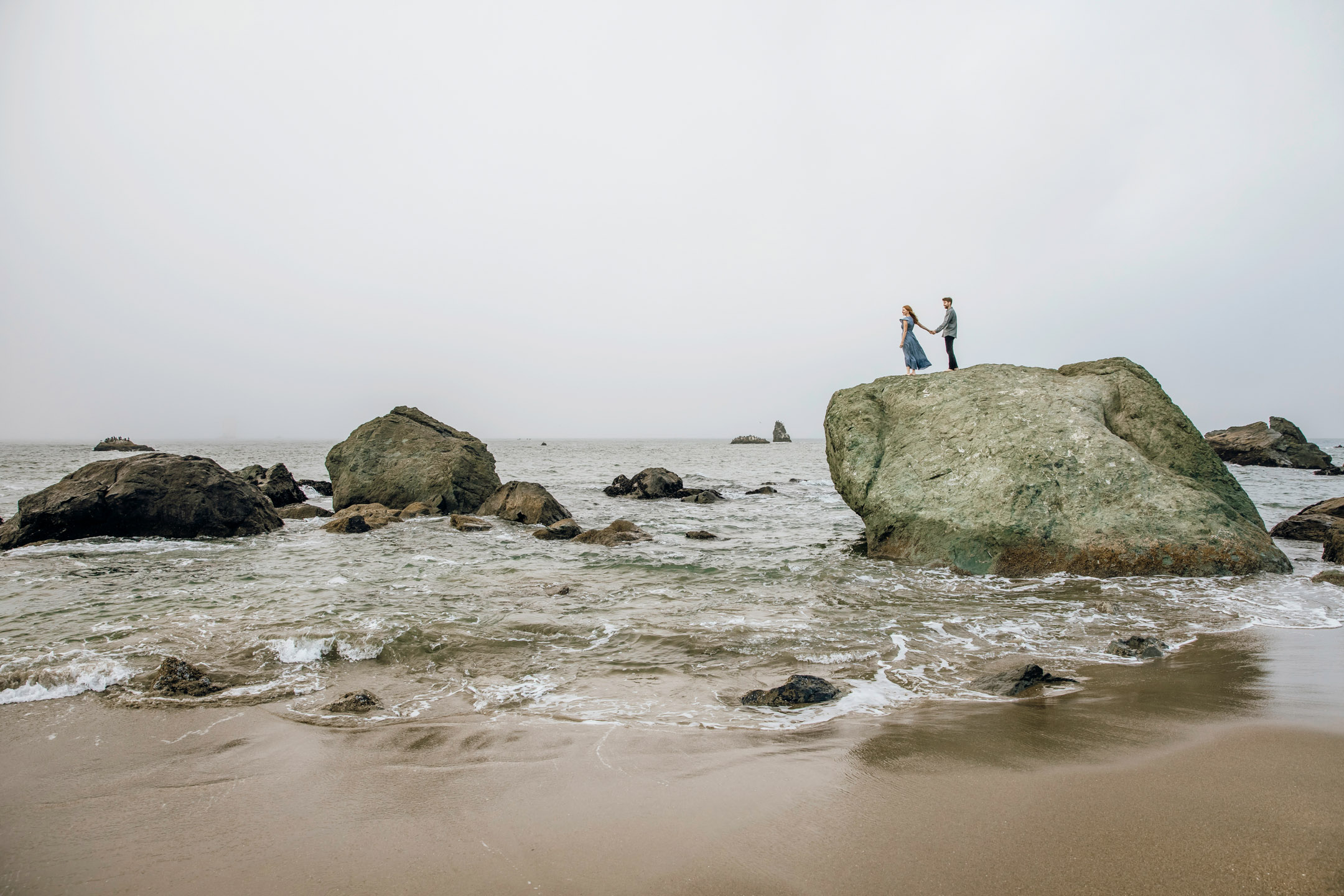 San Francisco Land's End engagement photos by Seattle wedding photographer James Thomas Long Photography