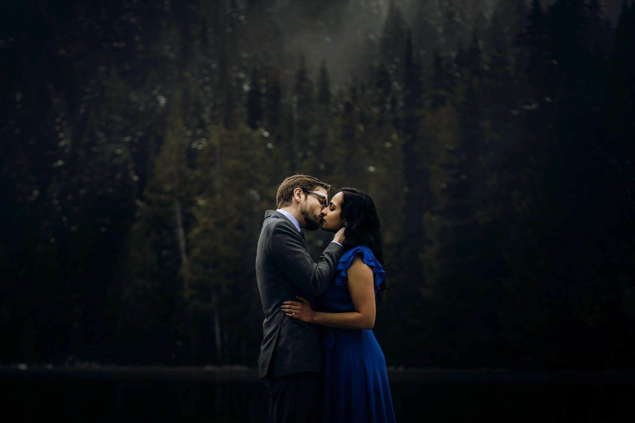 Cascade Mountain adventure engagement session in the snow by James Thomas Long Photography