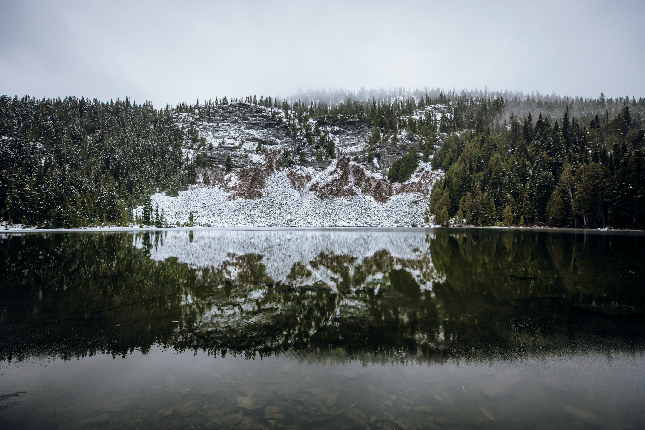 Cascade Mountain adventure engagement session in the snow by James Thomas Long Photography