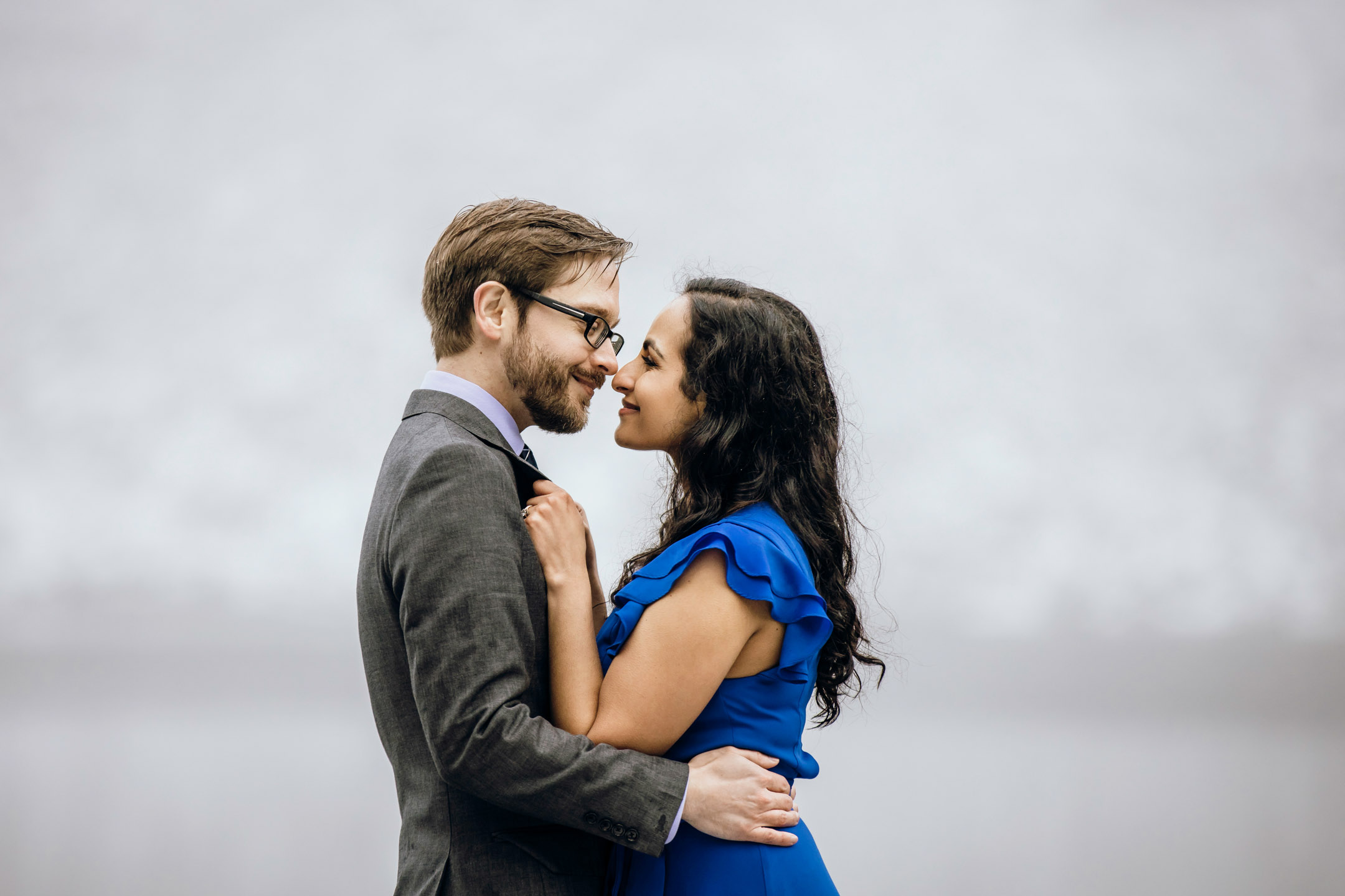 Cascade Mountain adventure engagement session in the snow by James Thomas Long Photography