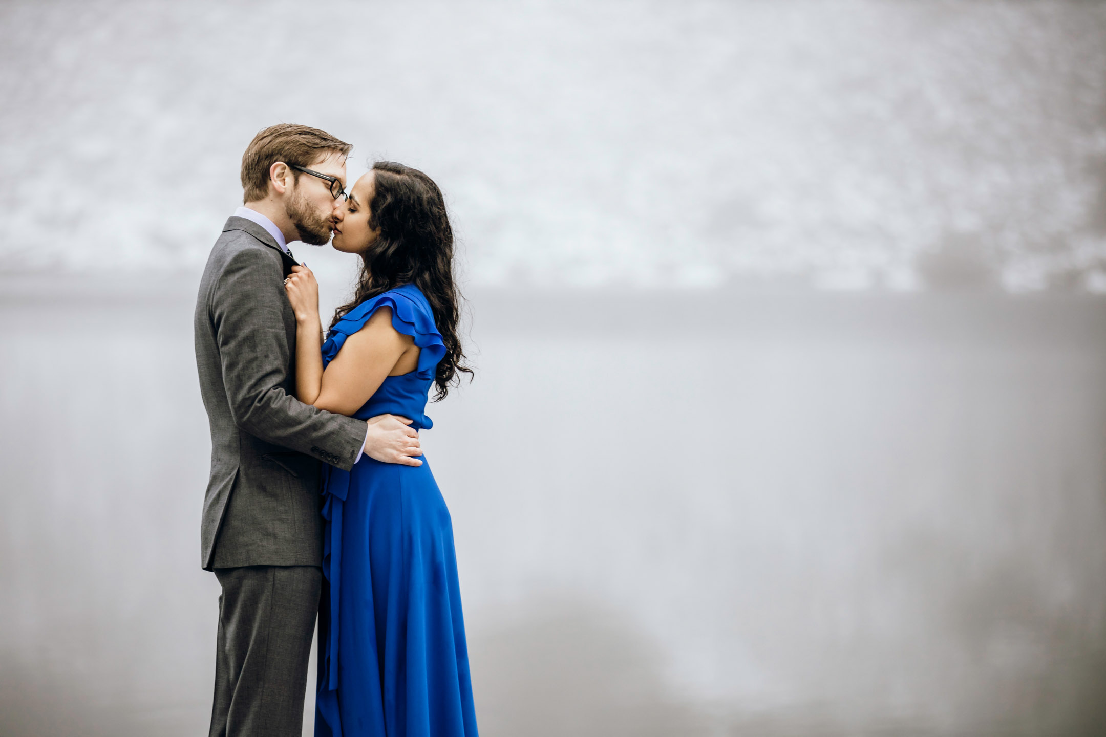 Cascade Mountain adventure engagement session in the snow by James Thomas Long Photography