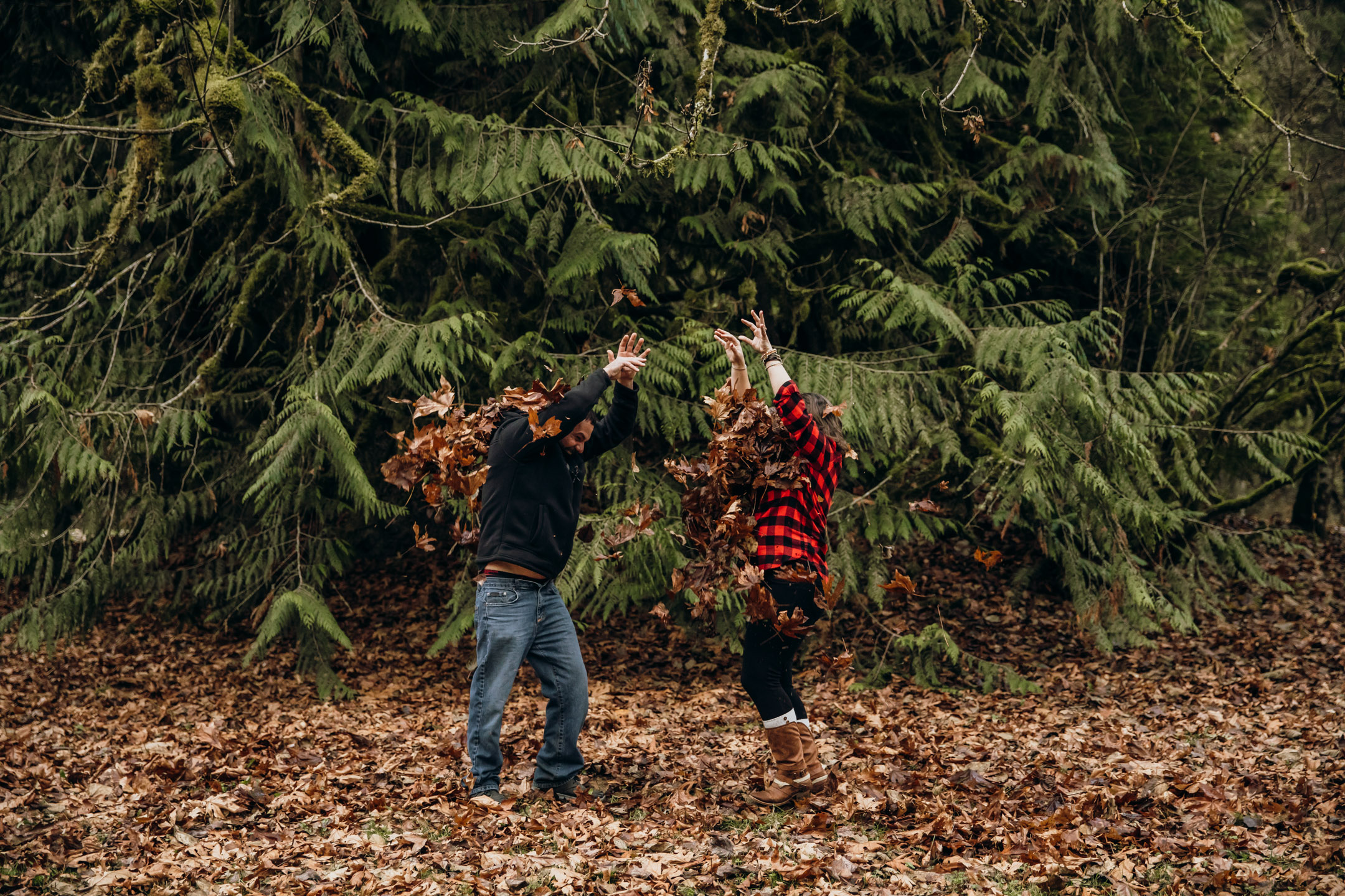 Flaming Geyser State Park engagement session by Seattle adventure wedding photographer James Thomas Long Photography