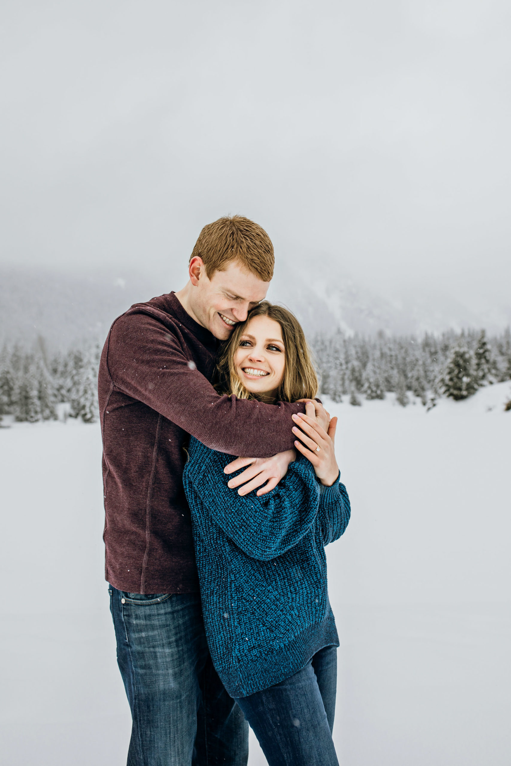 Snoqualmie Pass adventure engagement session by Seattle wedding photographer James Thomas Long Photography