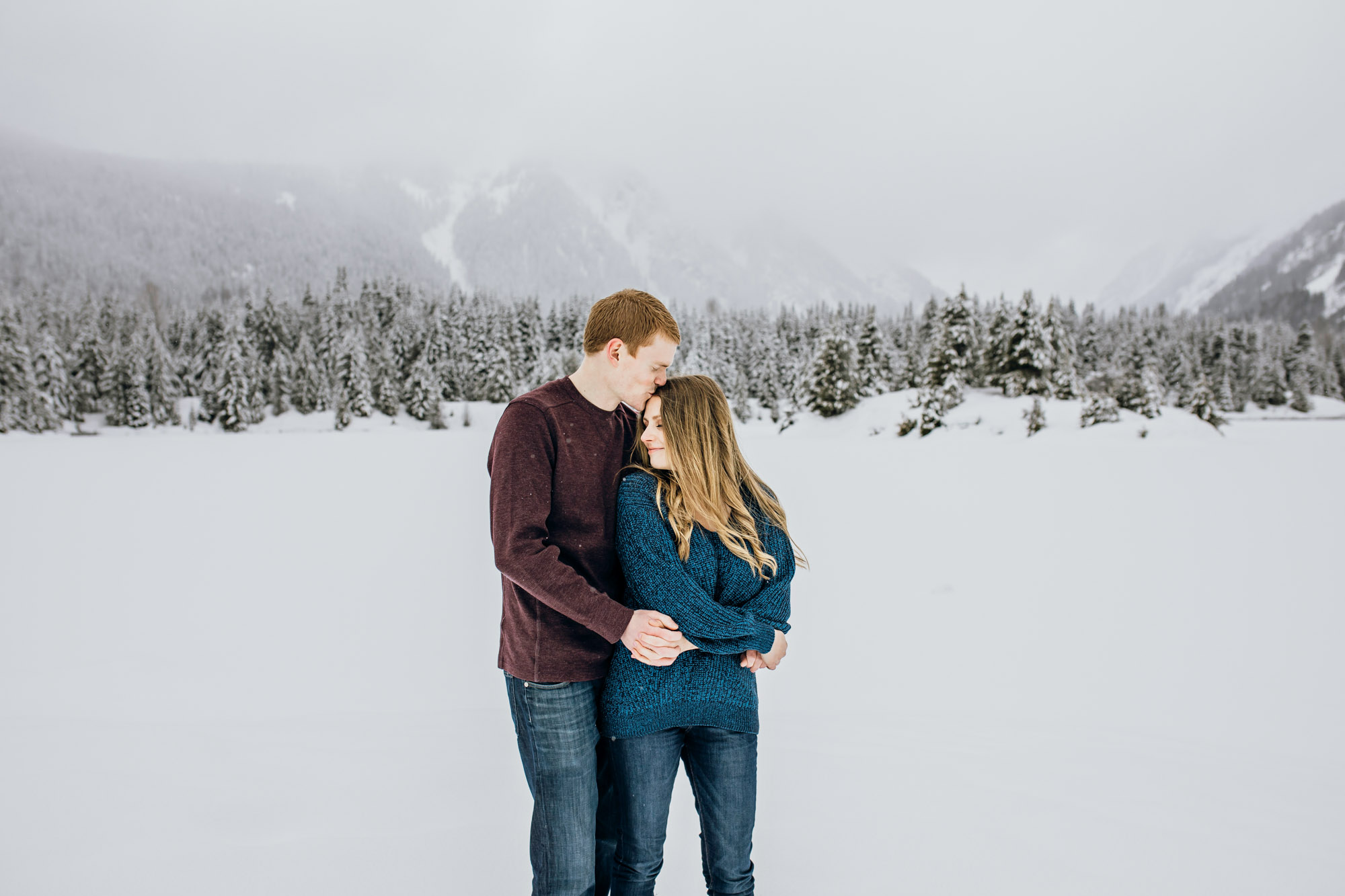 Snoqualmie Pass adventure engagement session by Seattle wedding photographer James Thomas Long Photography