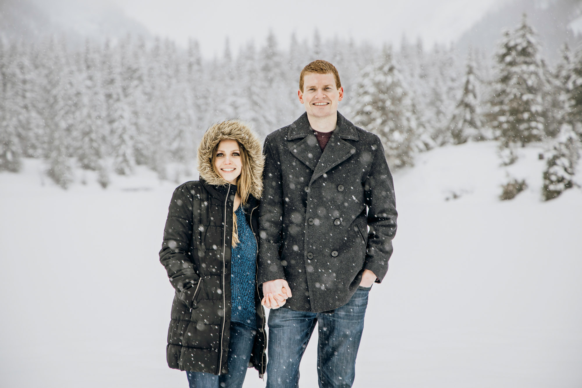 Snoqualmie Pass adventure engagement session by Seattle wedding photographer James Thomas Long Photography