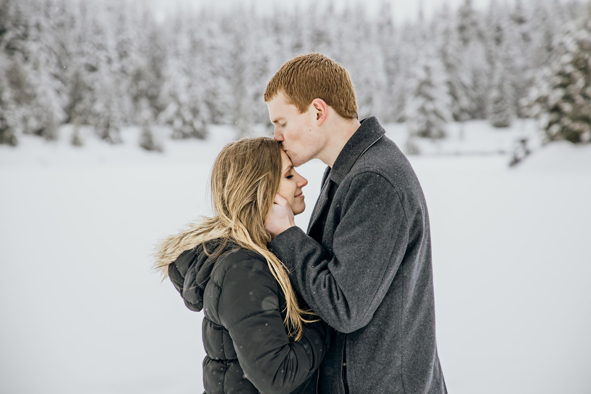 Snoqualmie Pass adventure engagement session by Seattle wedding photographer James Thomas Long Photography