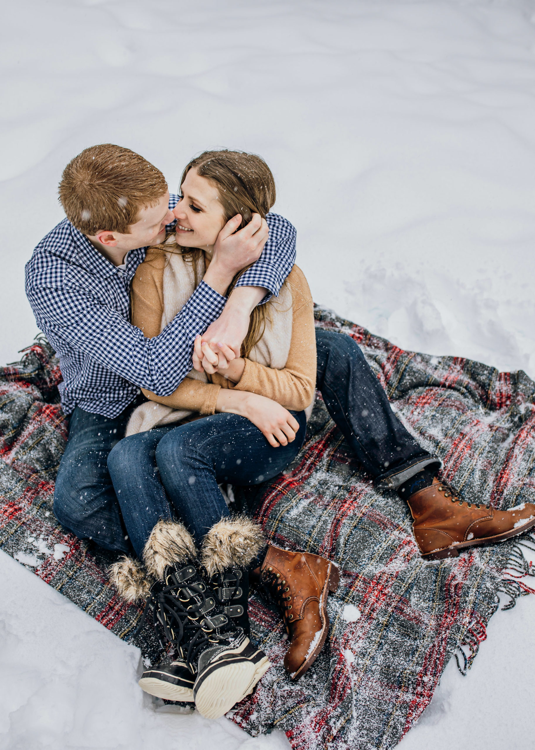 Snoqualmie Pass adventure engagement session by Seattle wedding photographer James Thomas Long Photography