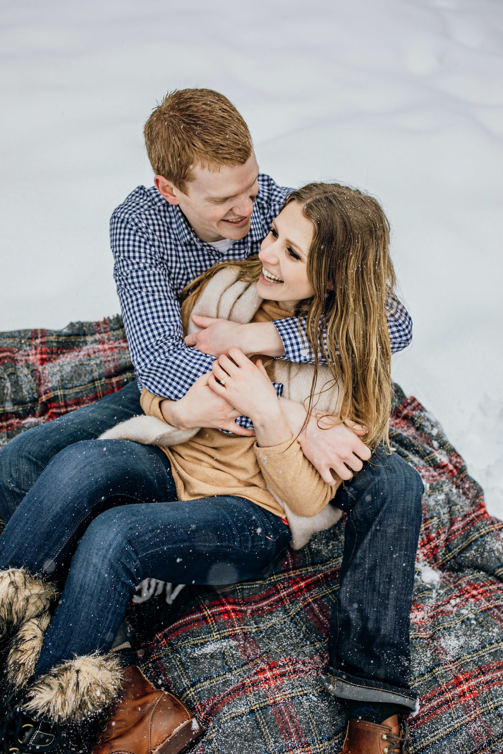 Snoqualmie Pass adventure engagement session by Seattle wedding photographer James Thomas Long Photography