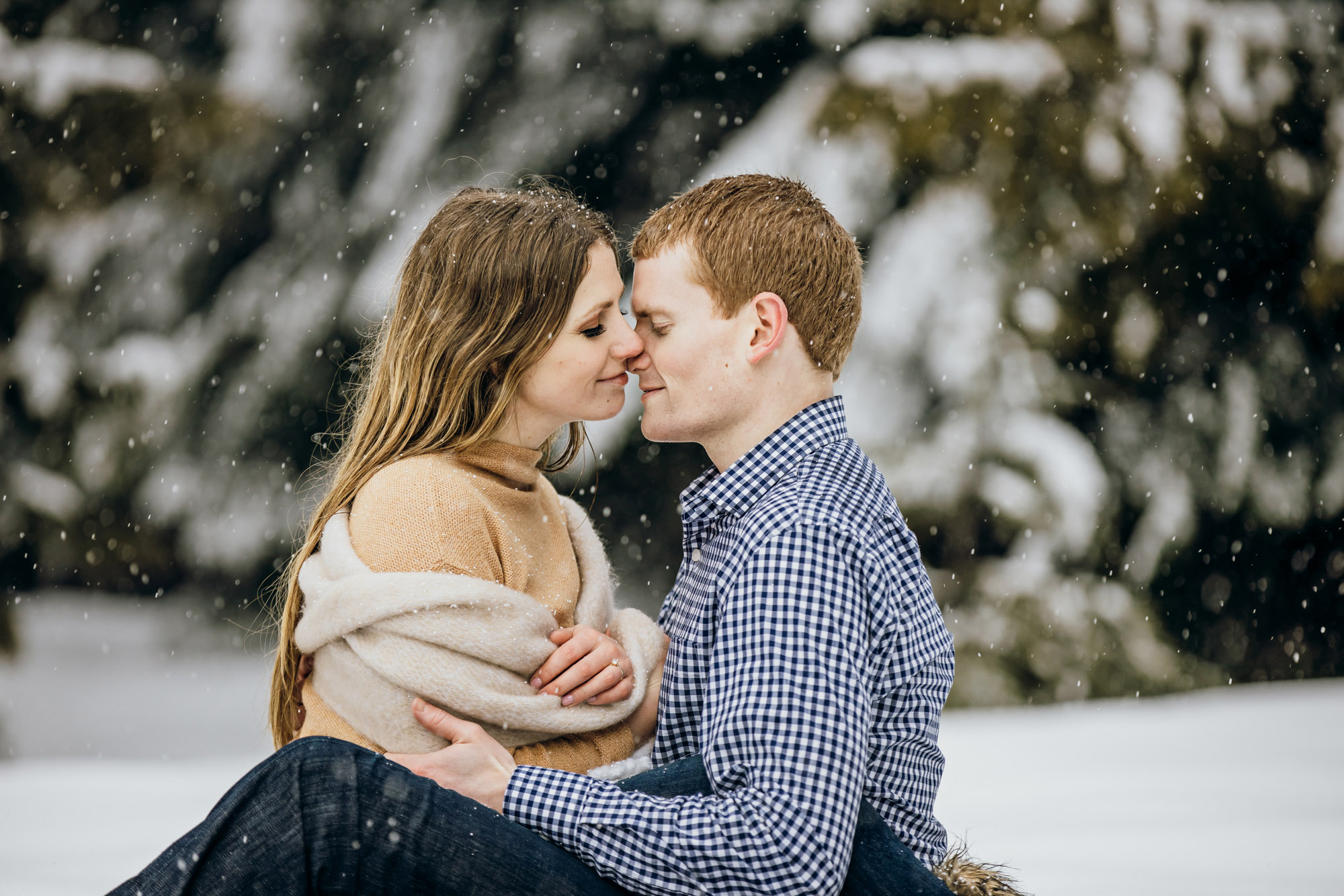 Snoqualmie Pass adventure engagement session by Seattle wedding photographer James Thomas Long Photography