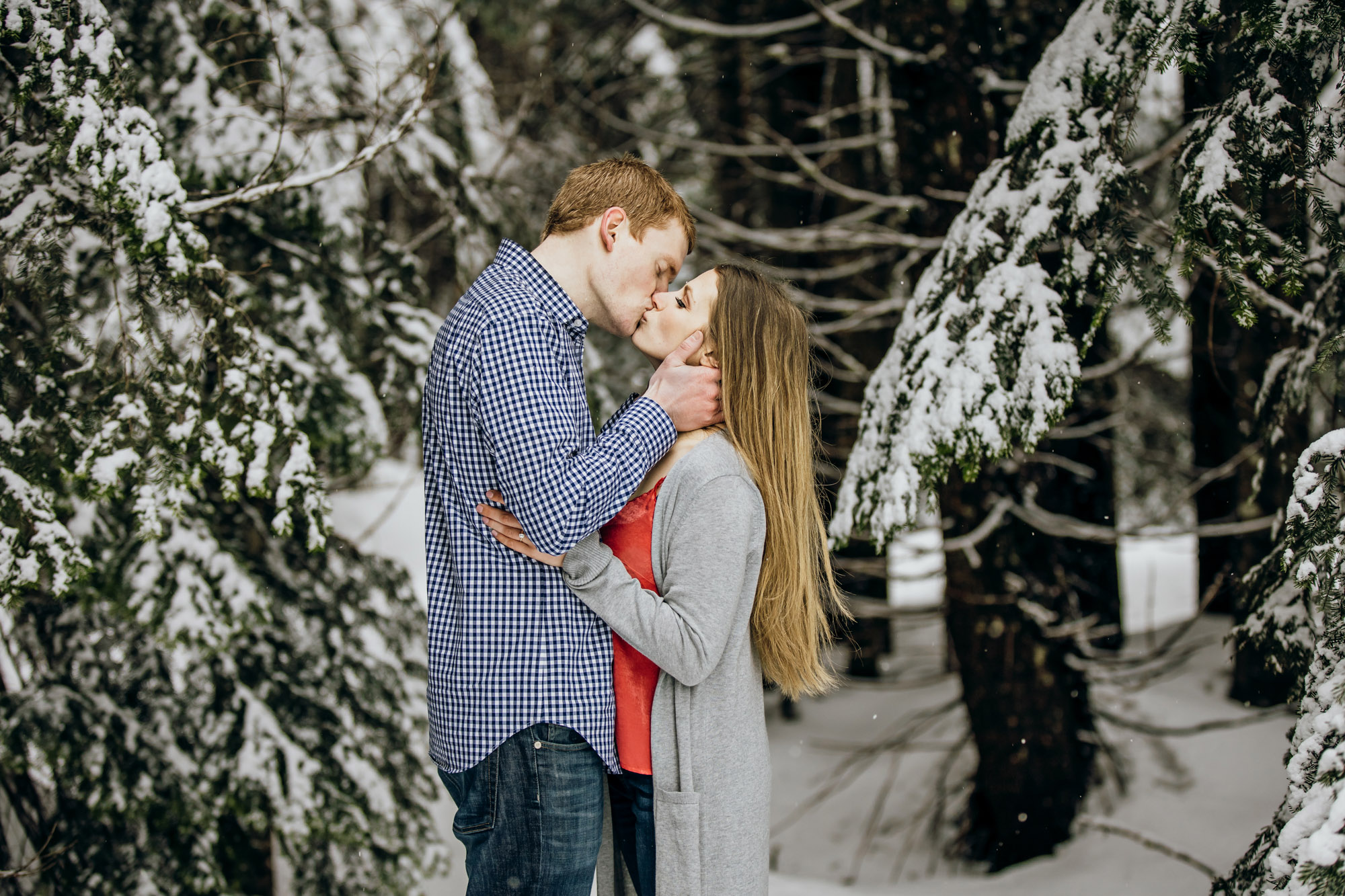 Snoqualmie Pass adventure engagement session by Seattle wedding photographer James Thomas Long Photography