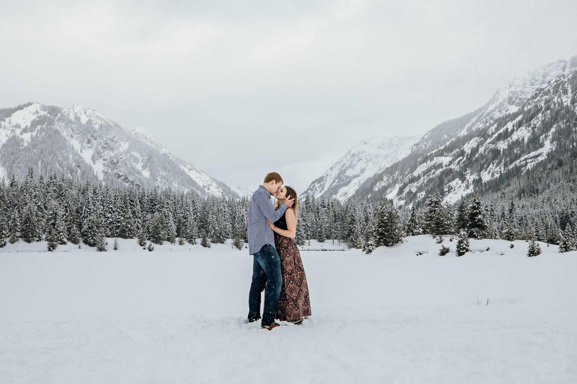 Snoqualmie Pass adventure engagement session by Seattle wedding photographer James Thomas Long Photography