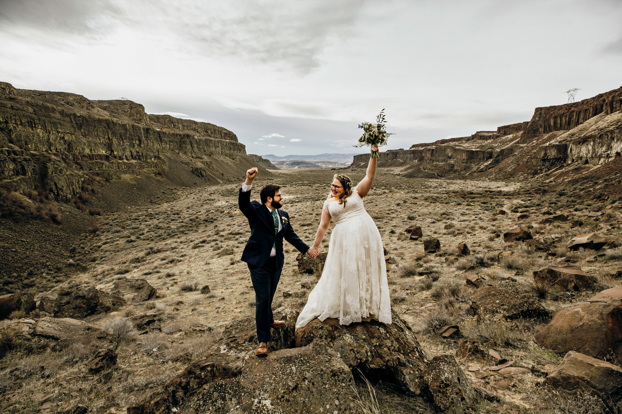 Columbia River Gorge Central Washington trash the dress session by Seattle wedding photographer James Thomas Long Photography