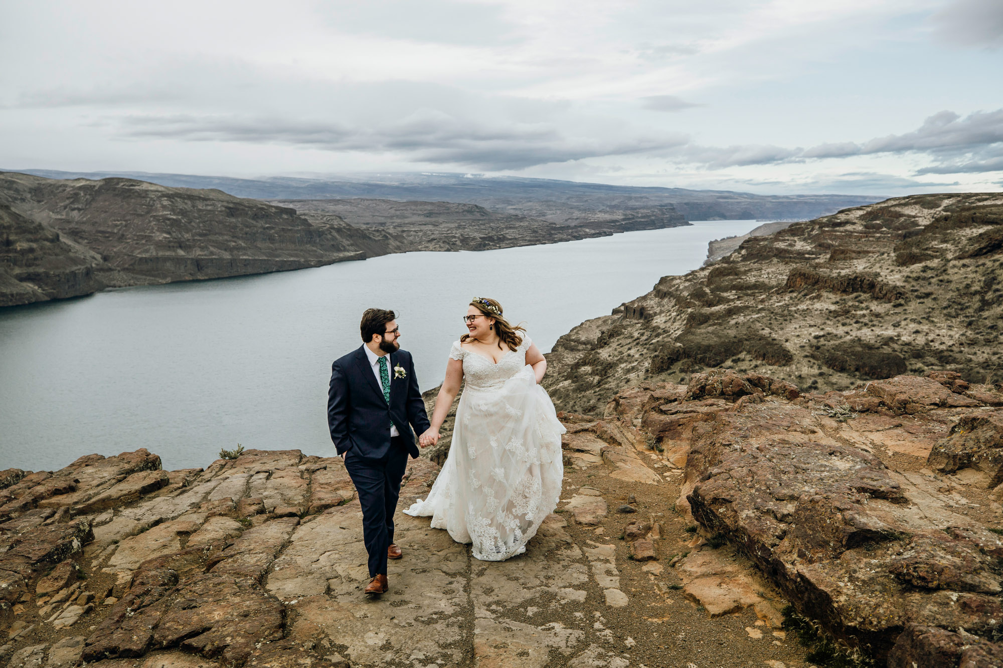 Columbia River Gorge Central Washington trash the dress session by Seattle wedding photographer James Thomas Long Photography