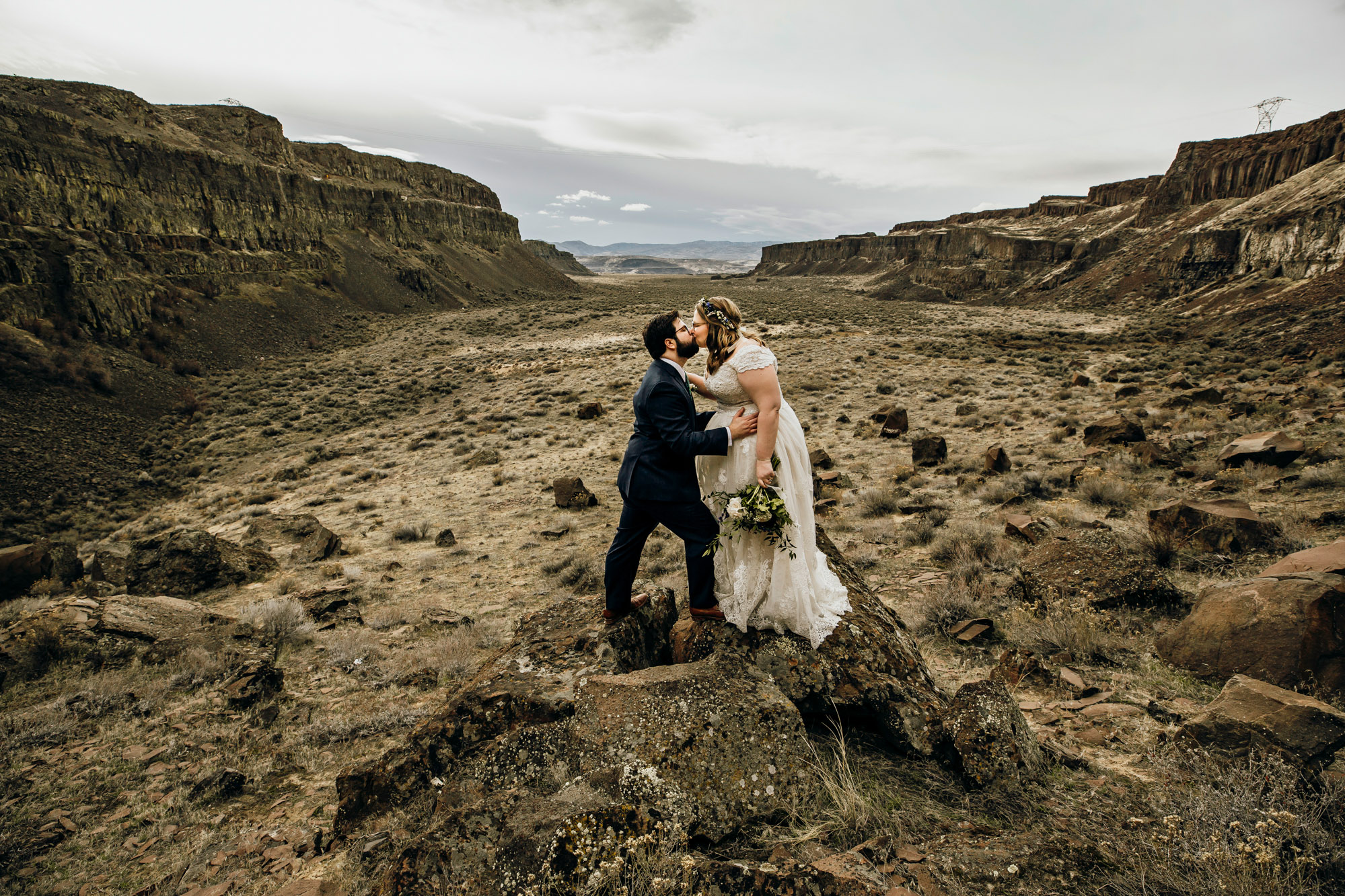 Columbia River Gorge Central Washington trash the dress session by Seattle wedding photographer James Thomas Long Photography