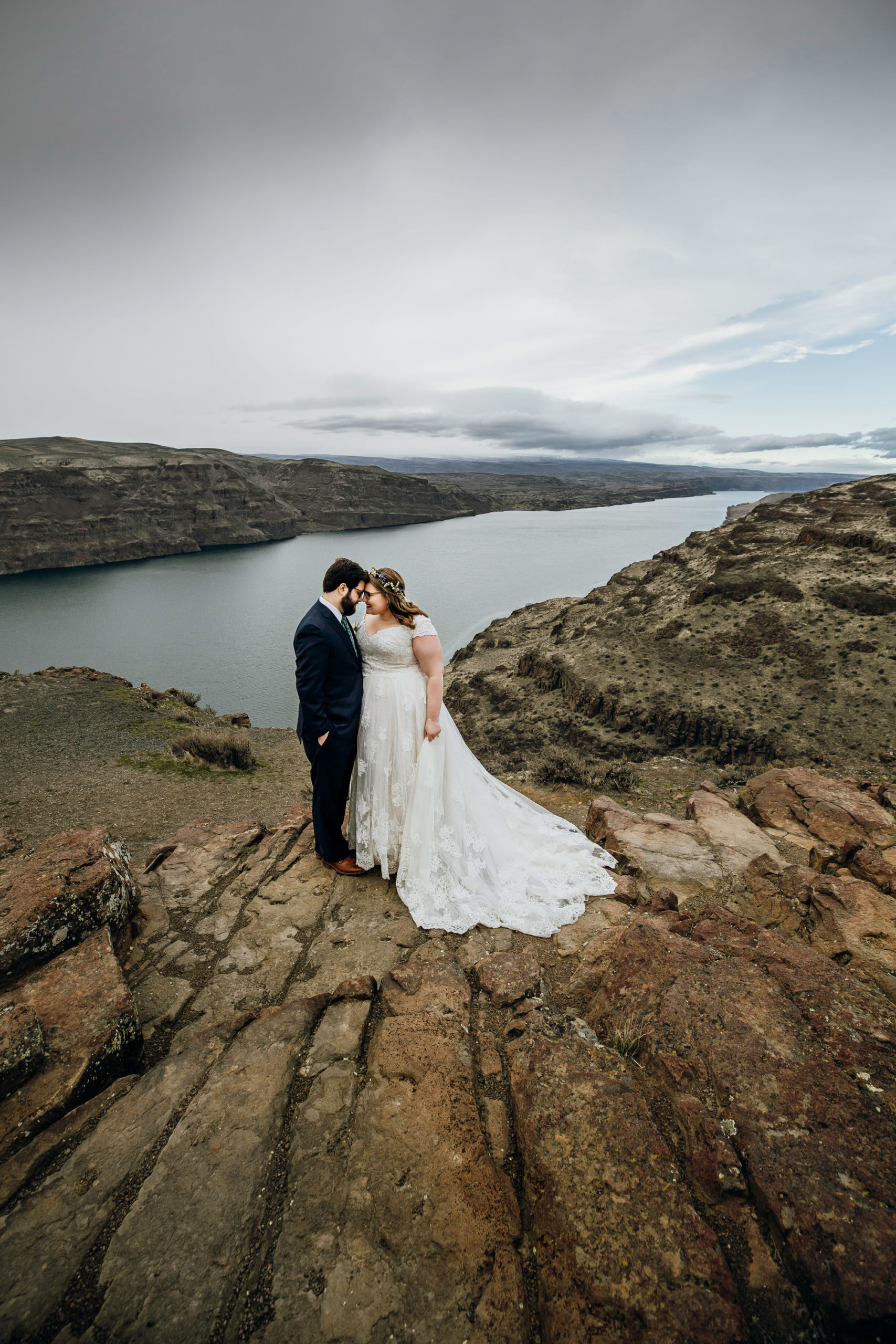 Columbia River Gorge Central Washington trash the dress session by Seattle wedding photographer James Thomas Long Photography