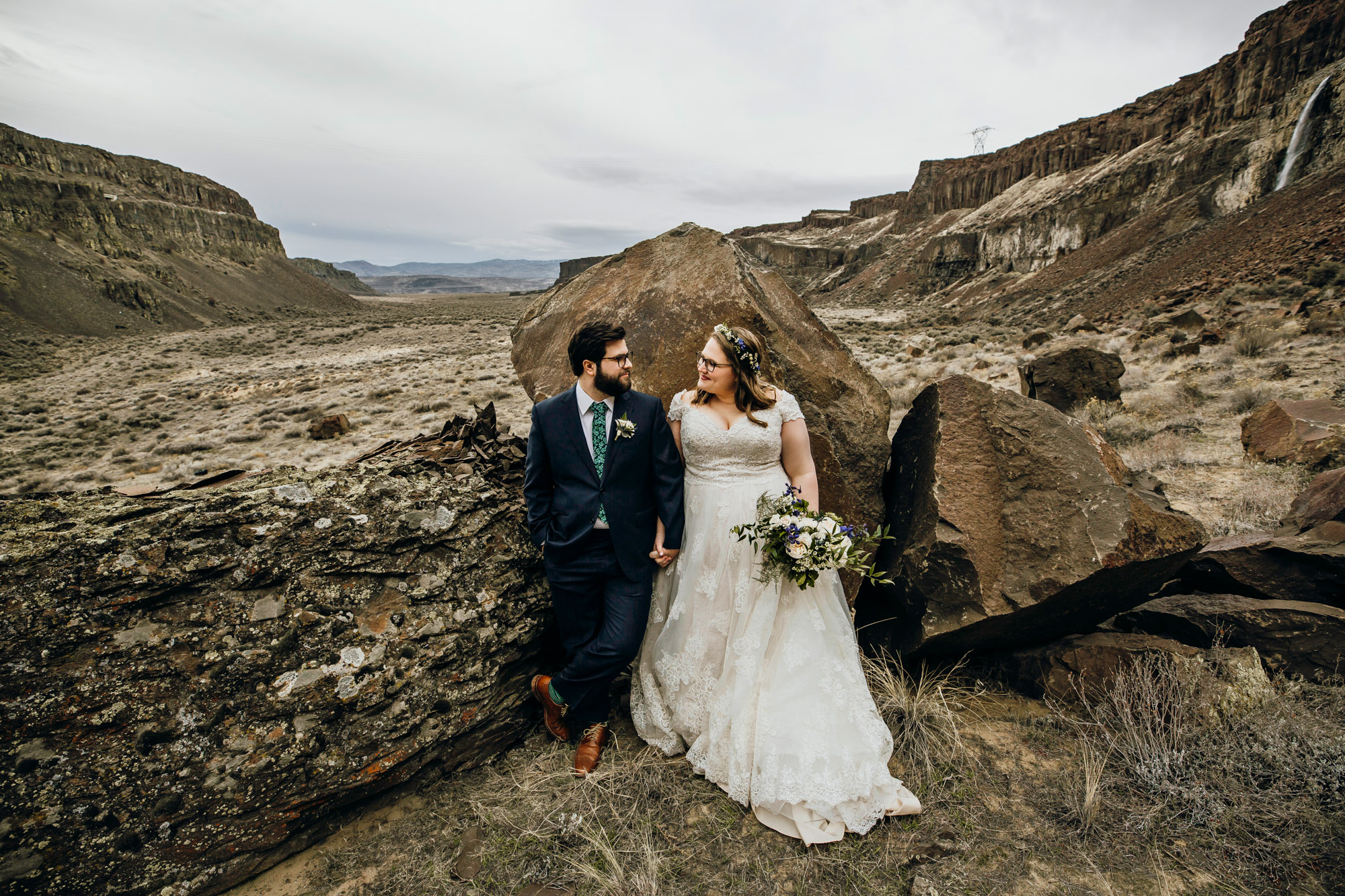 Columbia River Gorge Central Washington trash the dress session by Seattle wedding photographer James Thomas Long Photography