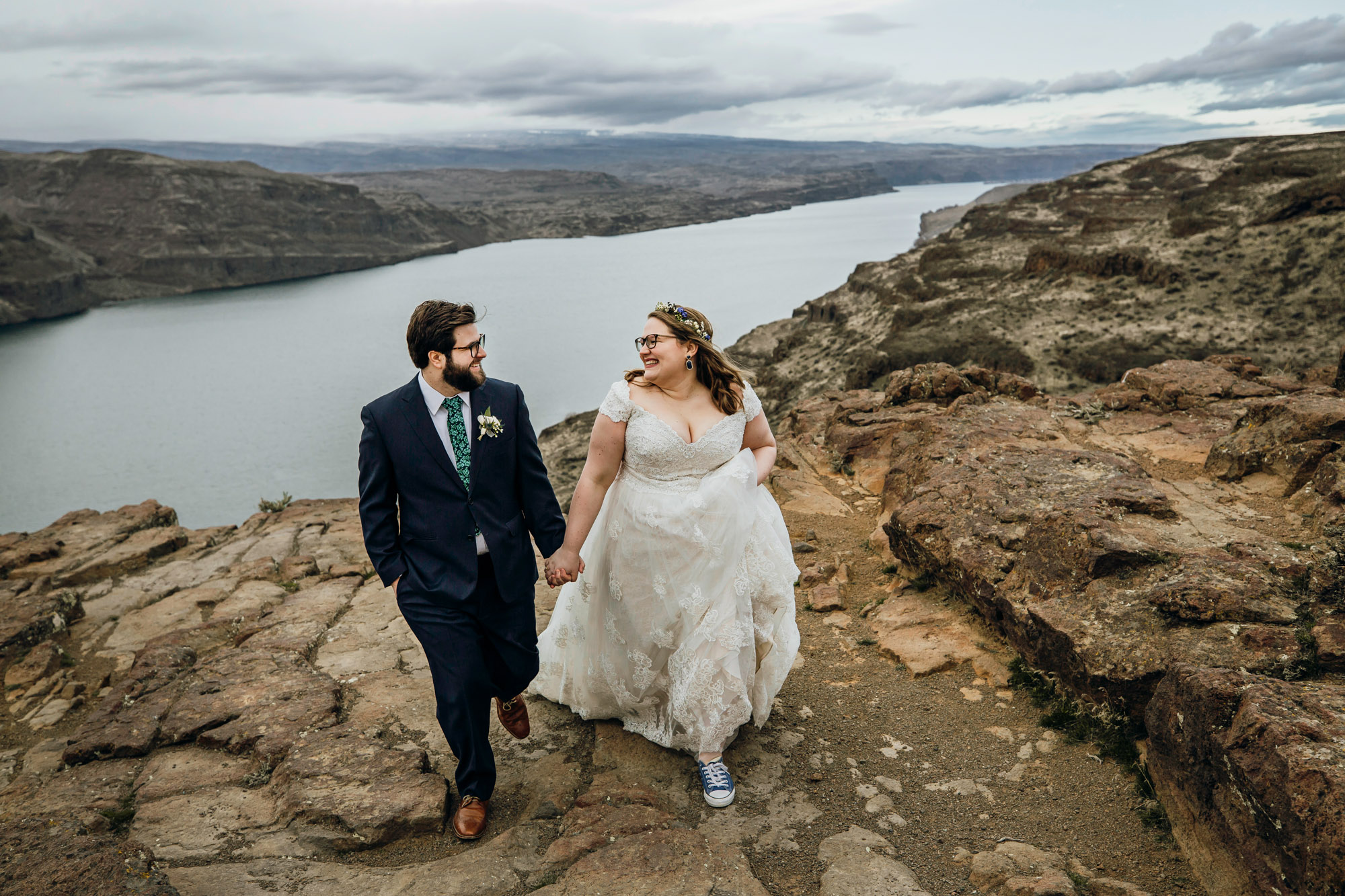 Columbia River Gorge Central Washington trash the dress session by Seattle wedding photographer James Thomas Long Photography