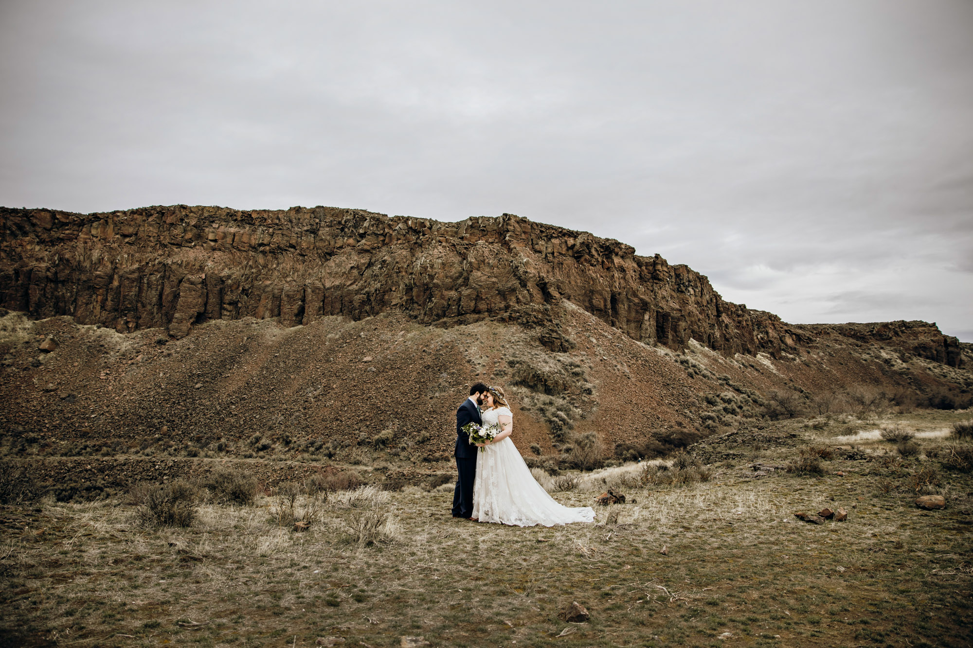 Columbia River Gorge Central Washington trash the dress session by Seattle wedding photographer James Thomas Long Photography