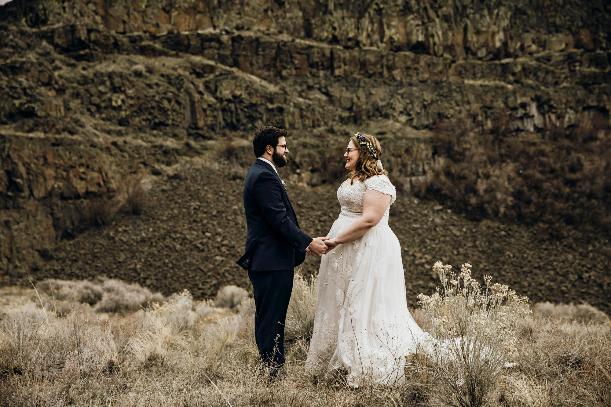 Columbia River Gorge Central Washington trash the dress session by Seattle wedding photographer James Thomas Long Photography