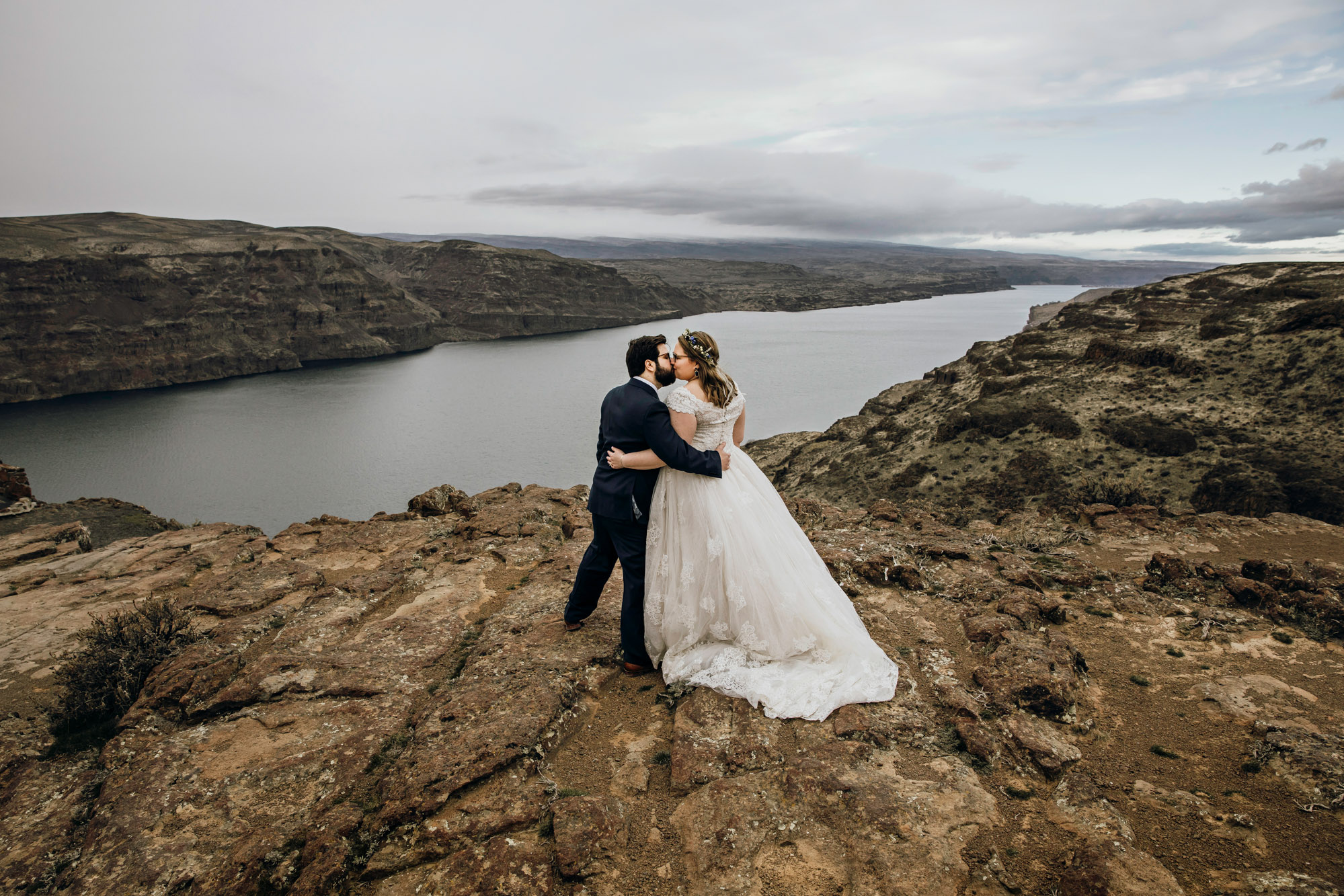 Columbia River Gorge Central Washington trash the dress session by Seattle wedding photographer James Thomas Long Photography