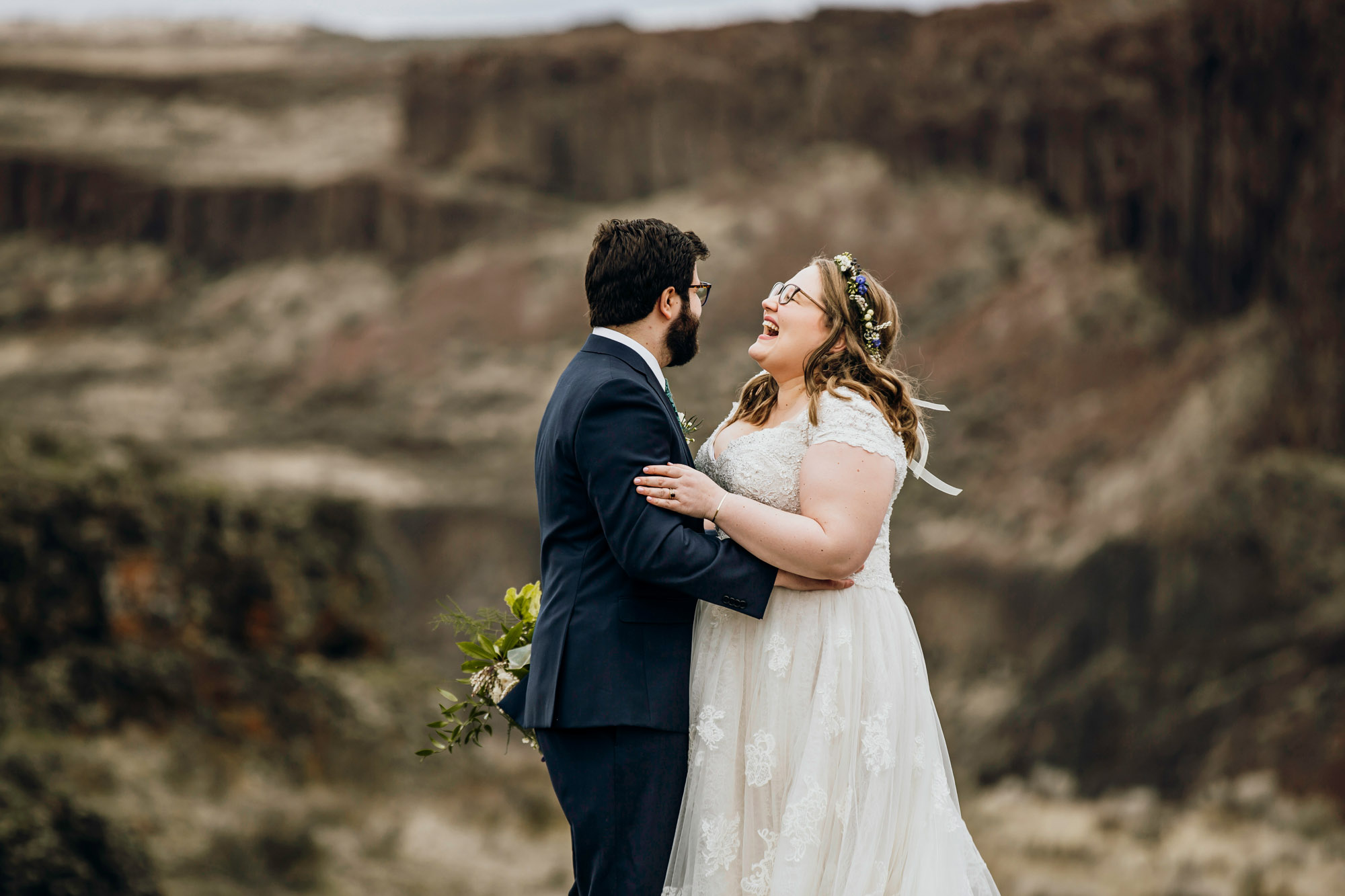 Columbia River Gorge Central Washington trash the dress session by Seattle wedding photographer James Thomas Long Photography