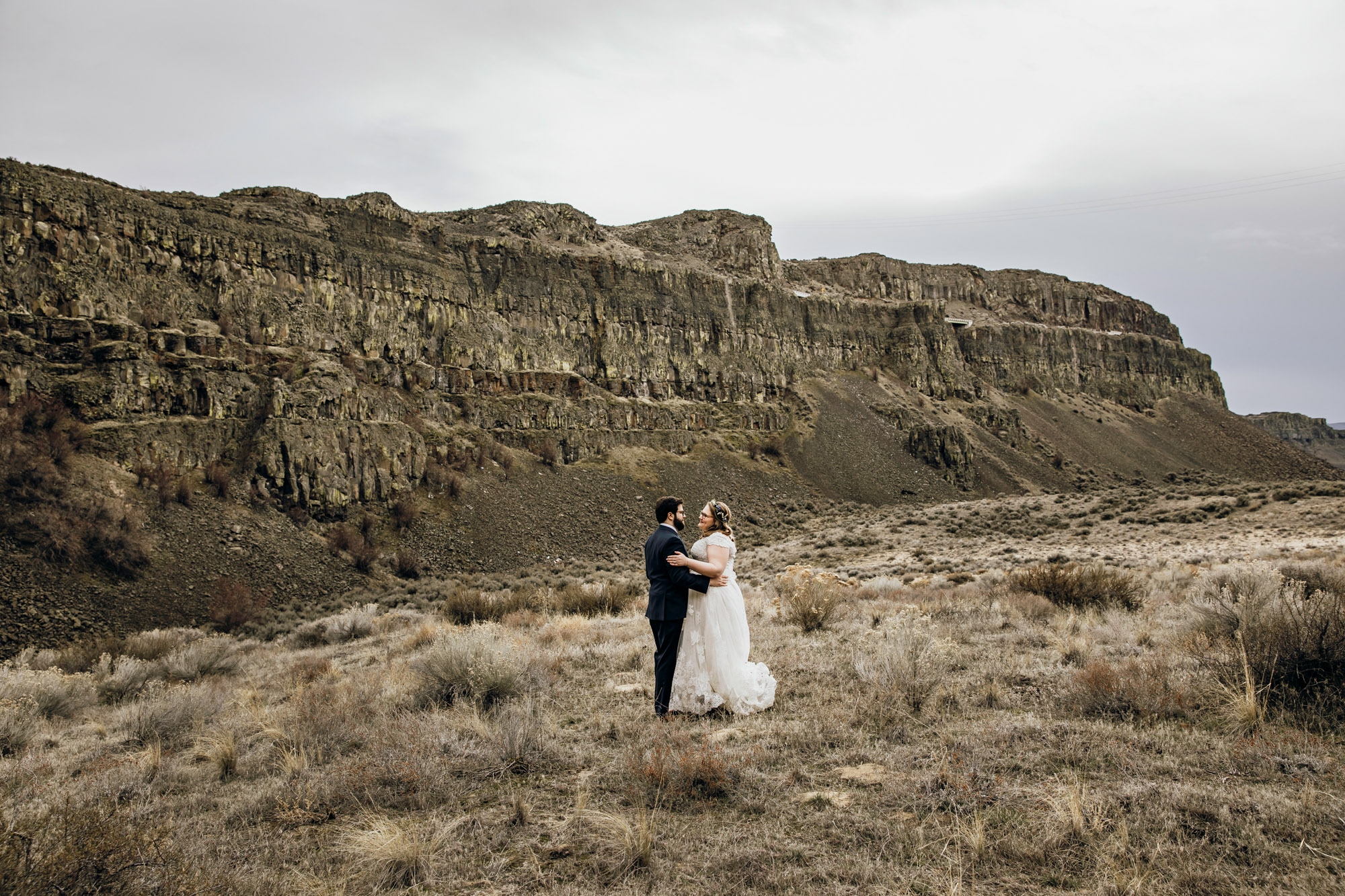 Columbia River Gorge Central Washington trash the dress session by Seattle wedding photographer James Thomas Long Photography