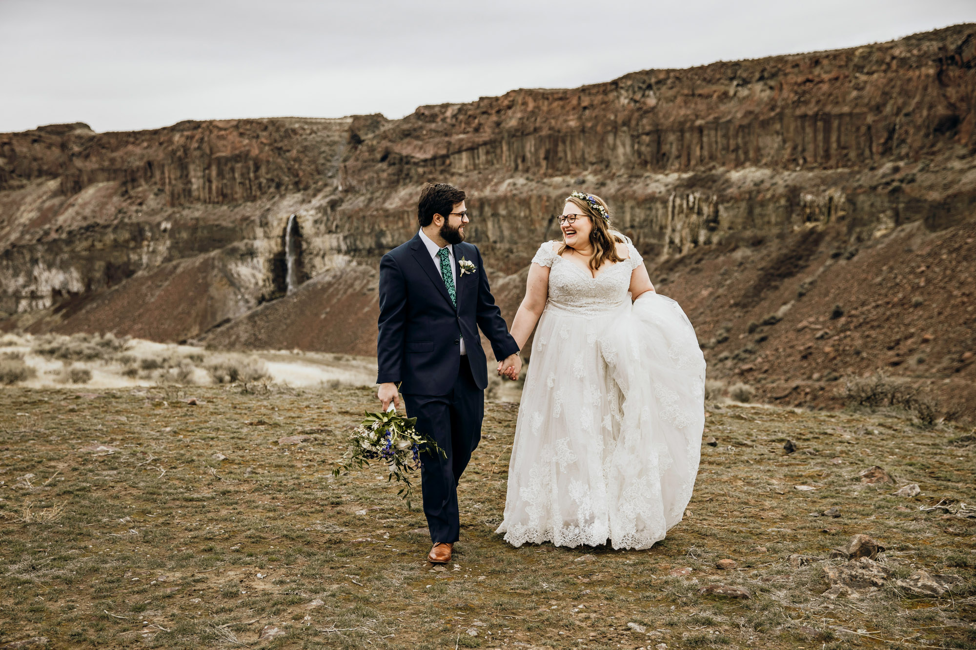 Columbia River Gorge Central Washington trash the dress session by Seattle wedding photographer James Thomas Long Photography