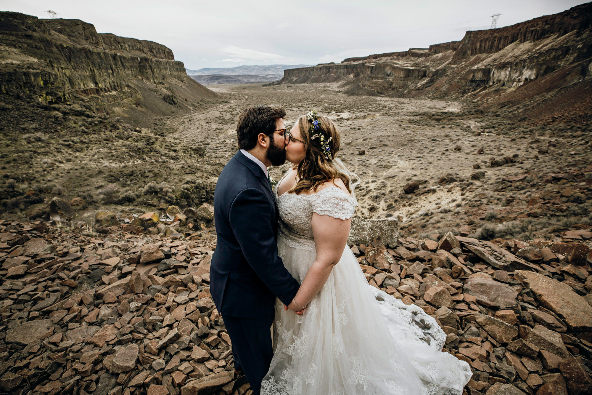 Columbia River Gorge Central Washington trash the dress session by Seattle wedding photographer James Thomas Long Photography