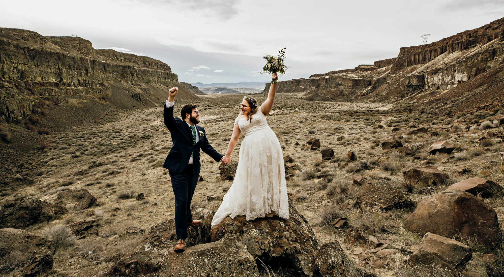 Columbia River Gorge Central Washington trash the dress session by Seattle wedding photographer James Thomas Long Photography