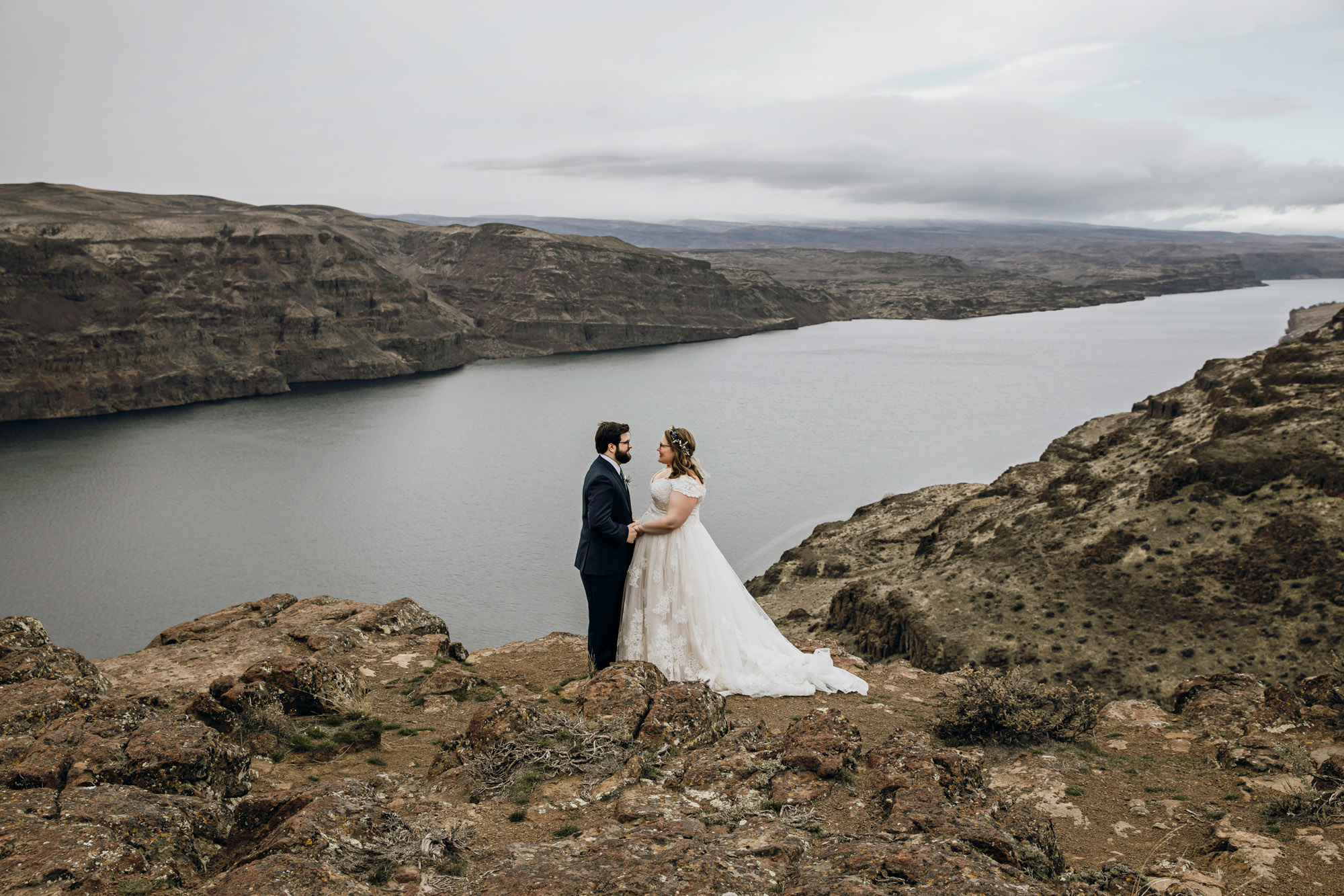 Columbia River Gorge Central Washington trash the dress session by Seattle wedding photographer James Thomas Long Photography