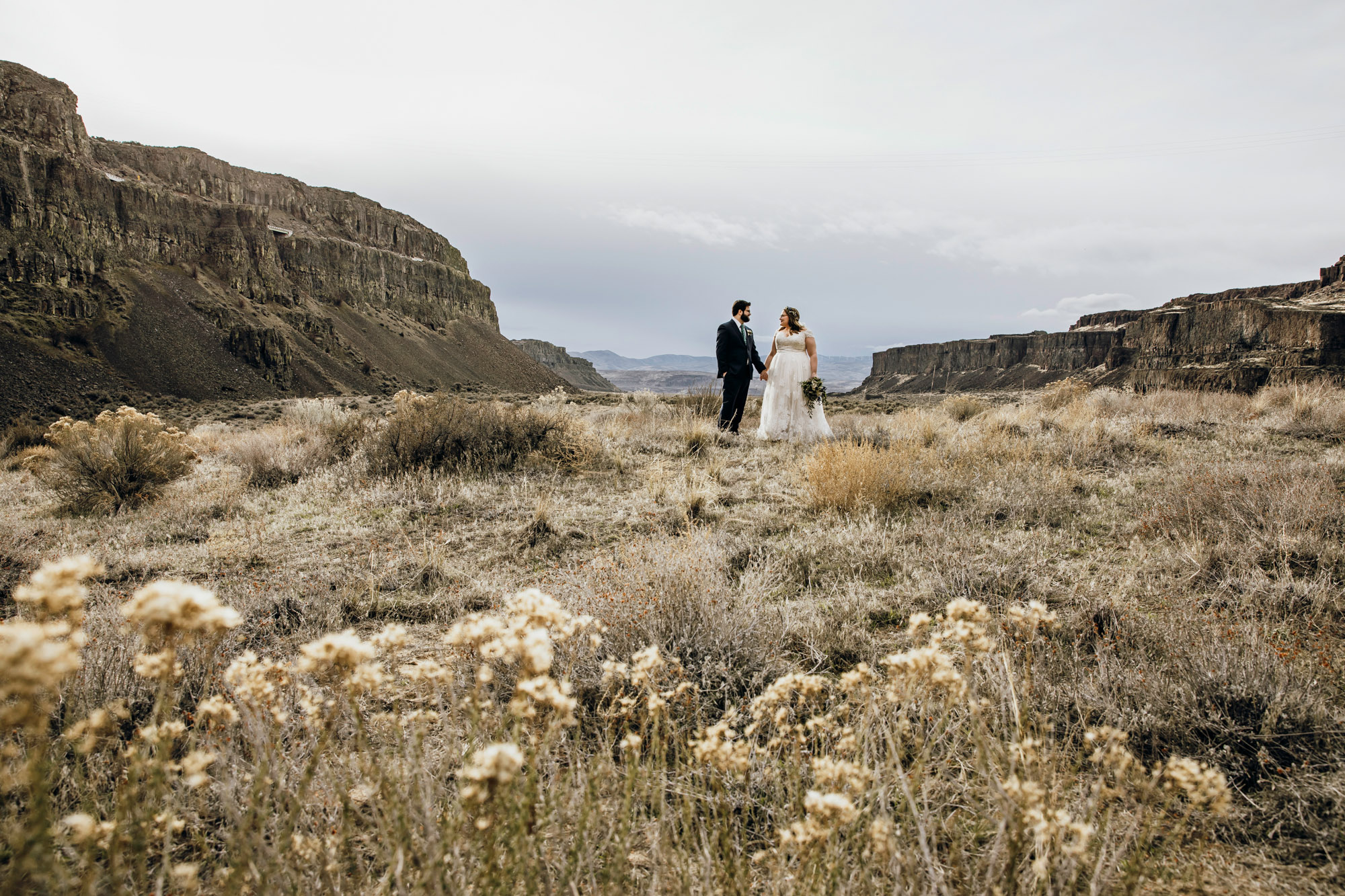 Columbia River Gorge Central Washington trash the dress session by Seattle wedding photographer James Thomas Long Photography