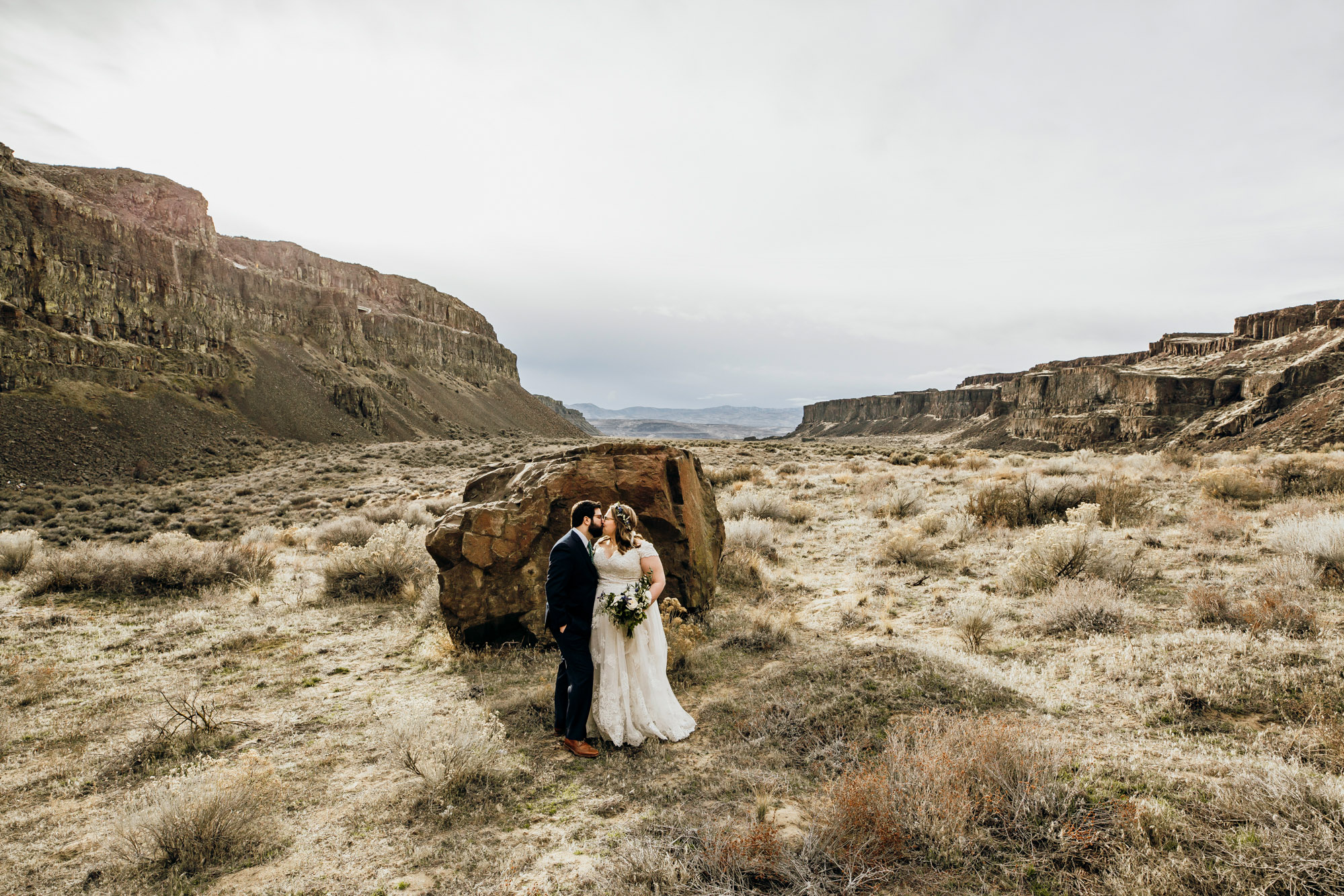 Columbia River Gorge Central Washington trash the dress session by Seattle wedding photographer James Thomas Long Photography