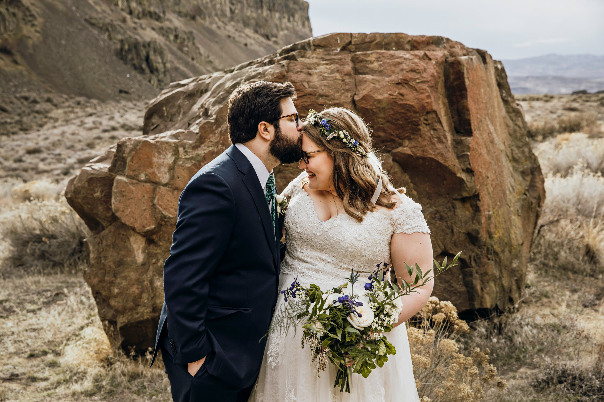 Columbia River Gorge Central Washington trash the dress session by Seattle wedding photographer James Thomas Long Photography