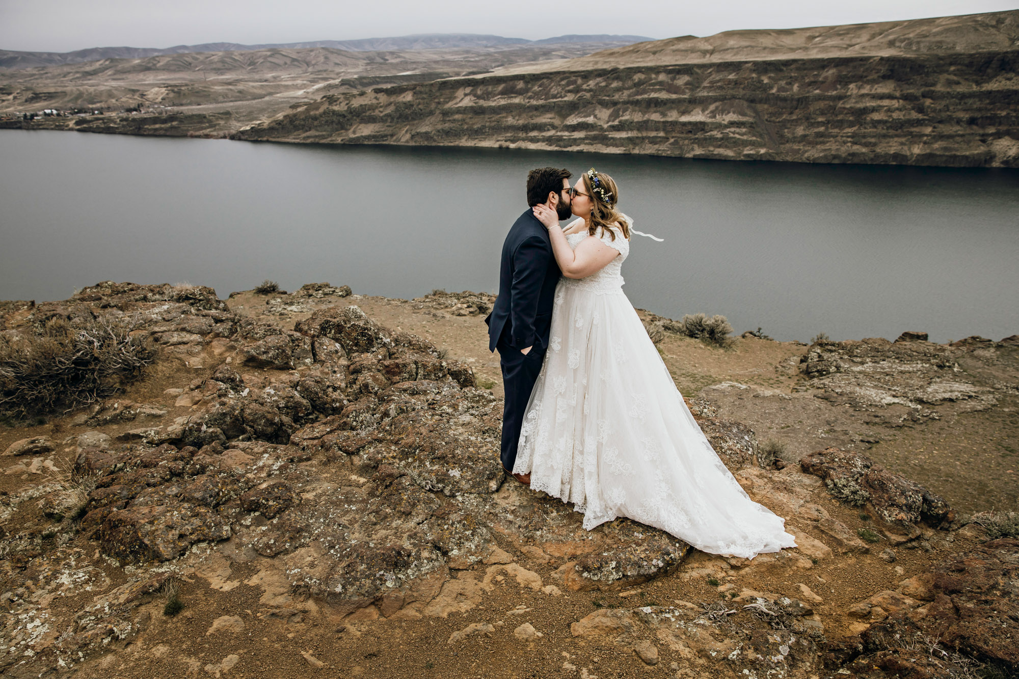 Columbia River Gorge Central Washington trash the dress session by Seattle wedding photographer James Thomas Long Photography