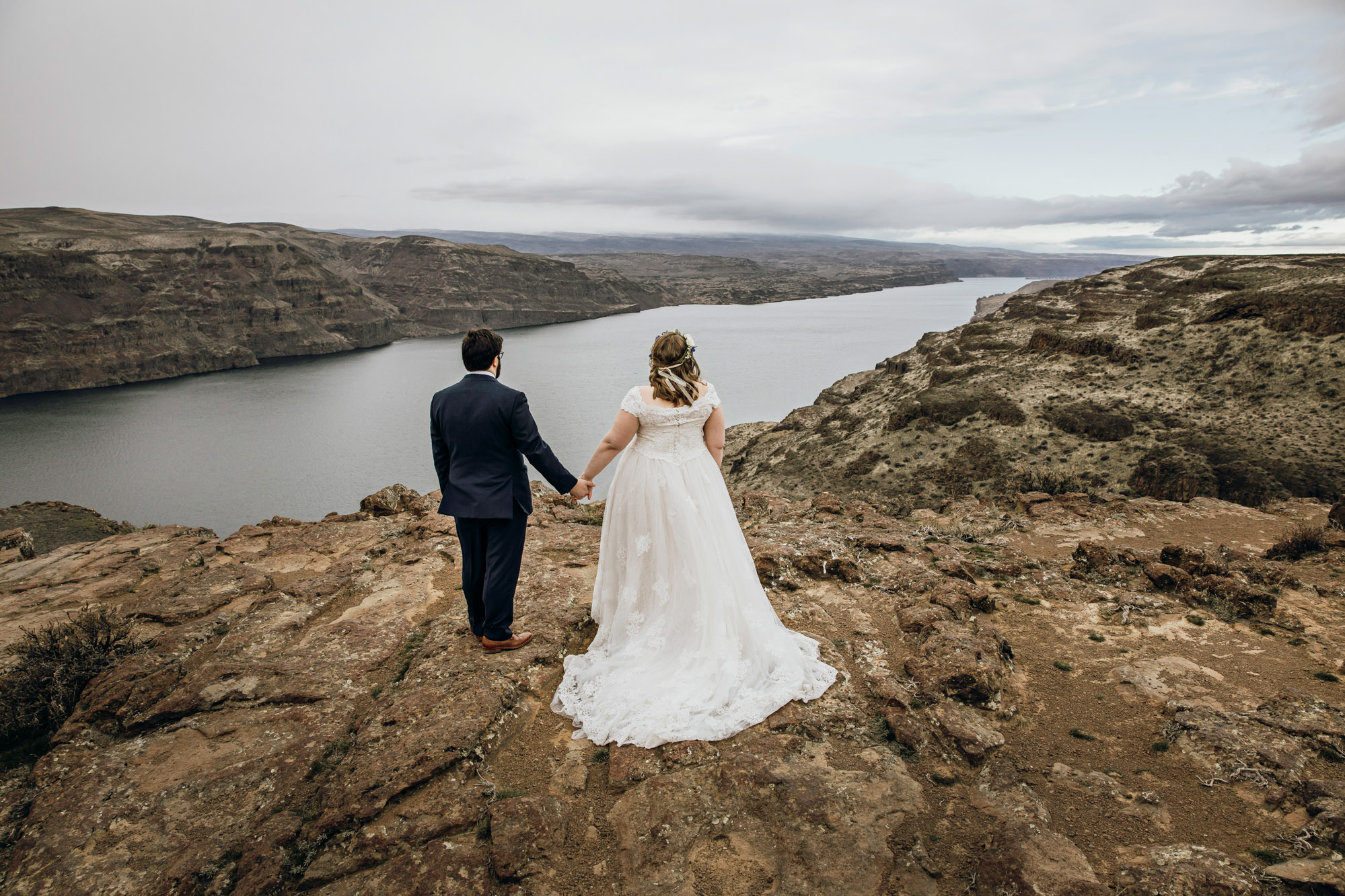 Columbia River Gorge Central Washington trash the dress session by Seattle wedding photographer James Thomas Long Photography