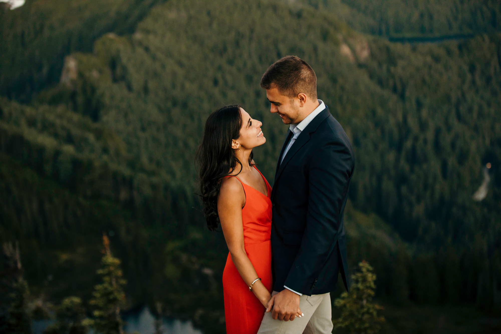 Mount Rainier adventure engagement session by Seattle wedding photographer James Thomas Long Photography