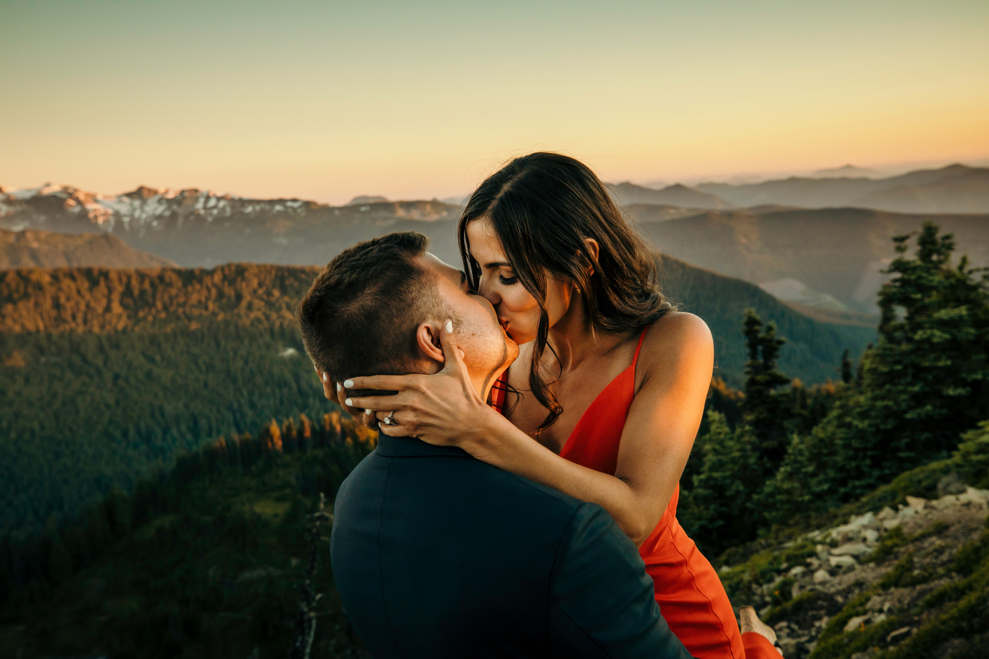 Mount Rainier adventure engagement session by Seattle wedding photographer James Thomas Long Photography