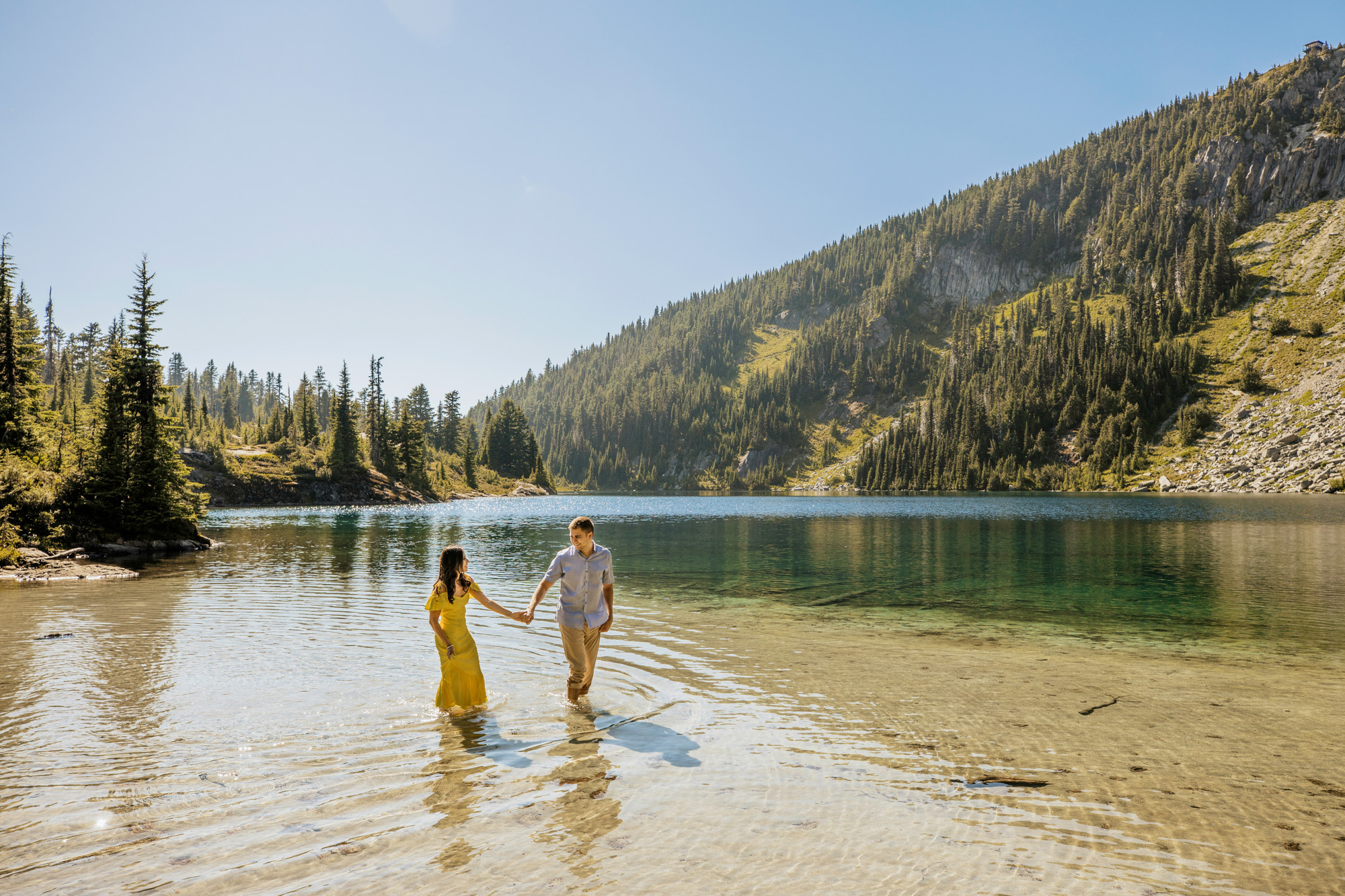 Mount Rainier adventure engagement session by Seattle wedding photographer James Thomas Long Photography