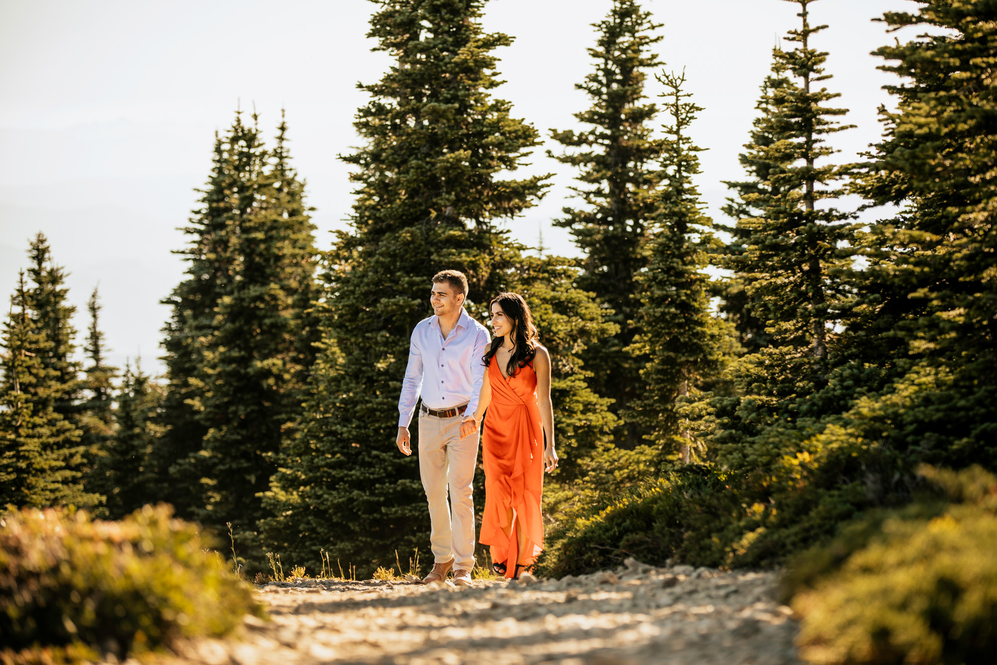 Mount Rainier adventure engagement session by Seattle wedding photographer James Thomas Long Photography