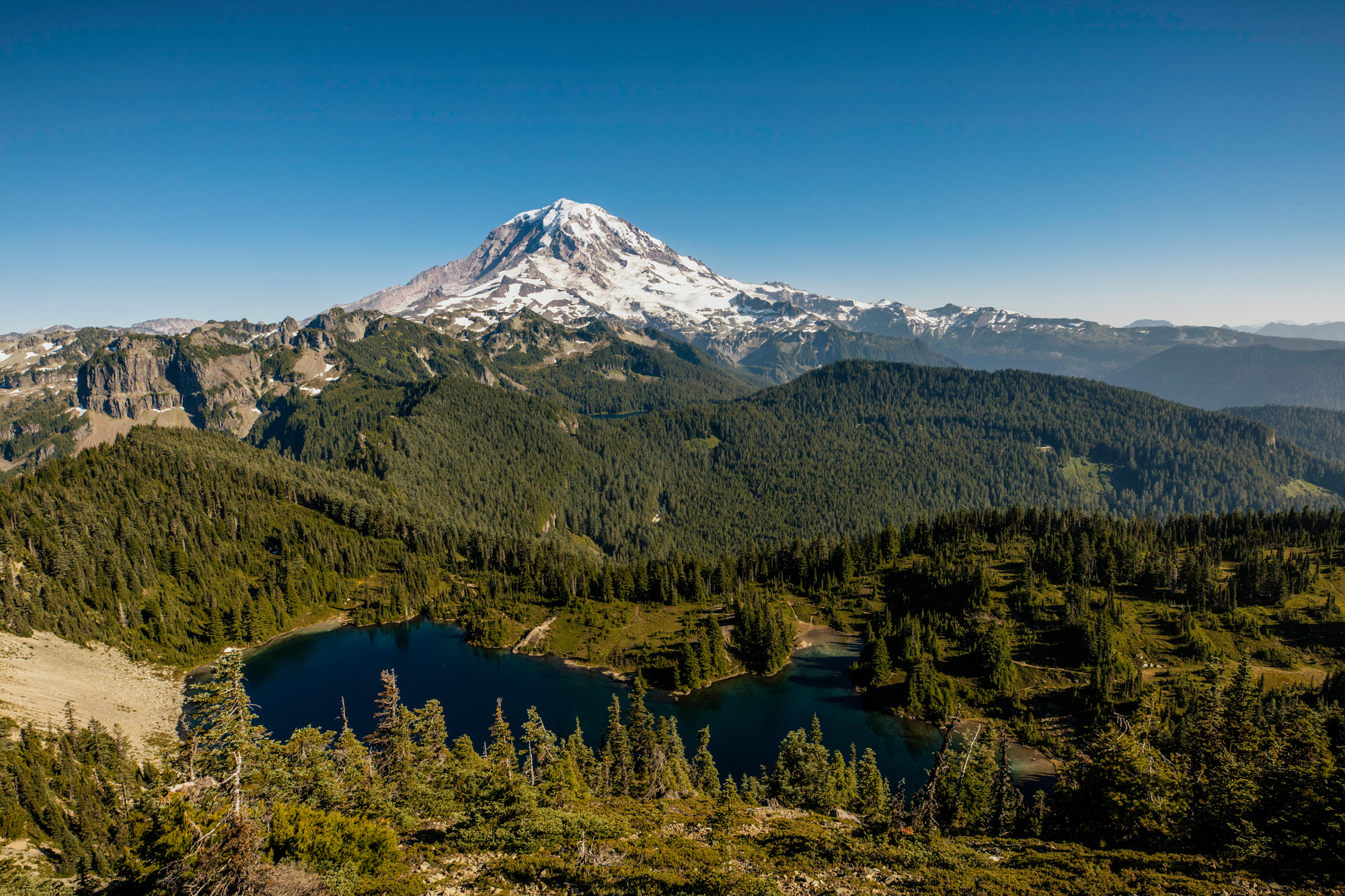 Mount Rainier adventure engagement session by Seattle wedding photographer James Thomas Long Photography